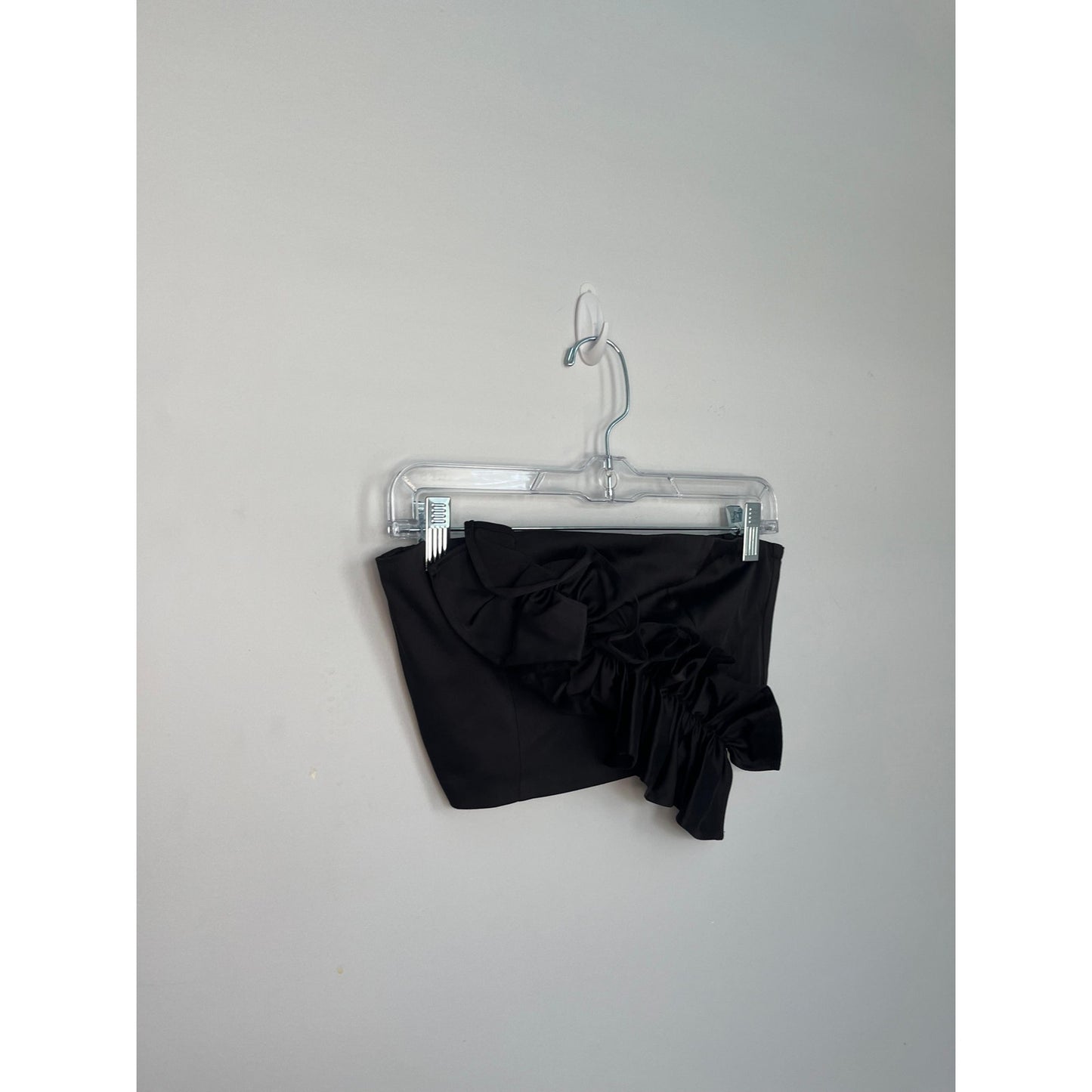 & Other Stories Black Strapless Ruffle Top Women US6 One Shoulder Partywear