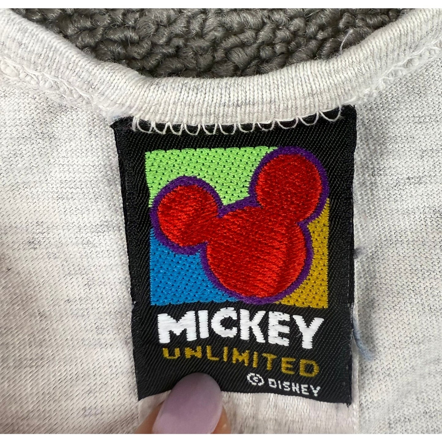 Mickey Unlimited By Velva Sheen Men's Large Gray Tank Top Classic Mickey Graphic