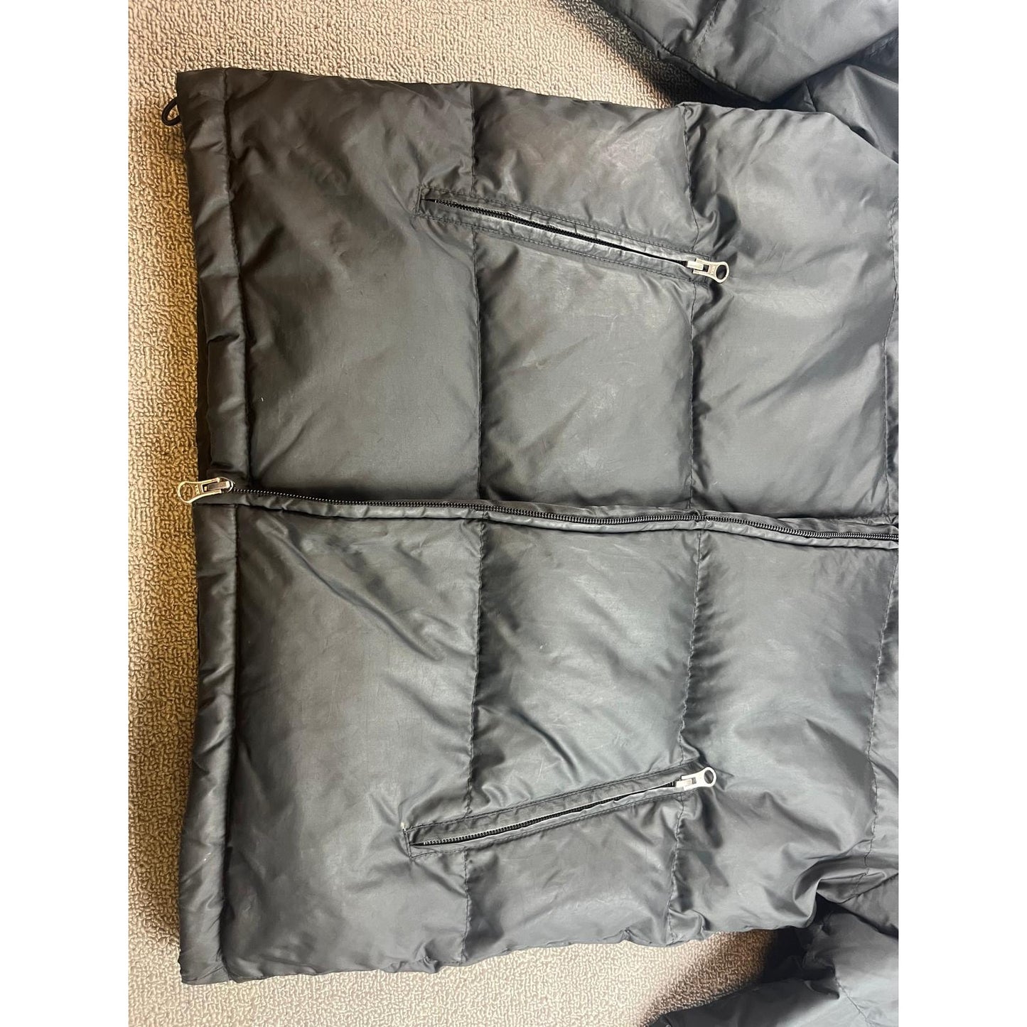 Theory Mens Size Small Down Puffer Full Zipper Black Jacket