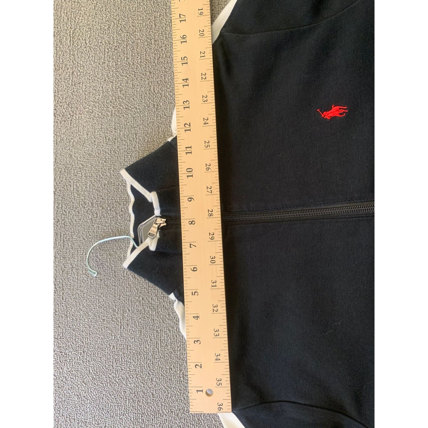 Polo Ralph Lauren Men's XS Black White Full Zip Track Jacket