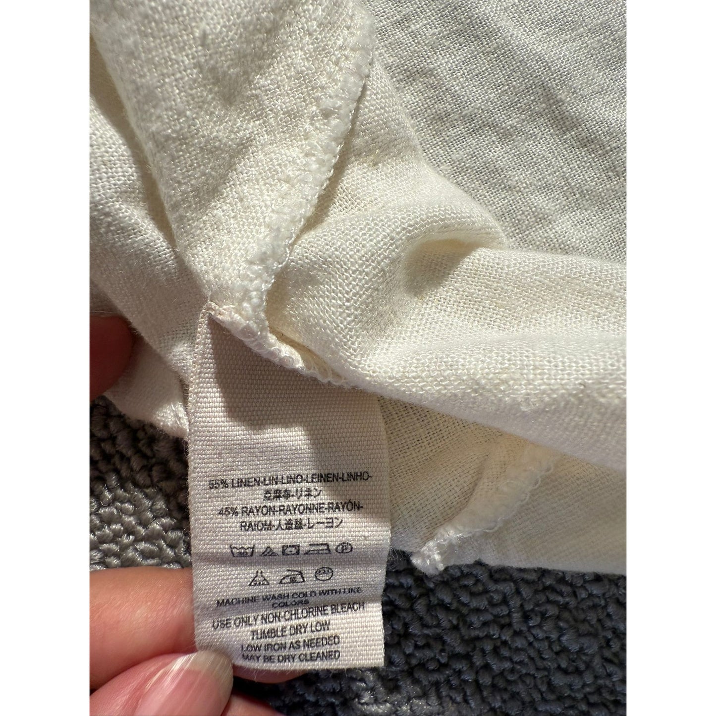 Free People linen button-front flounce skirt white 0 boho summer