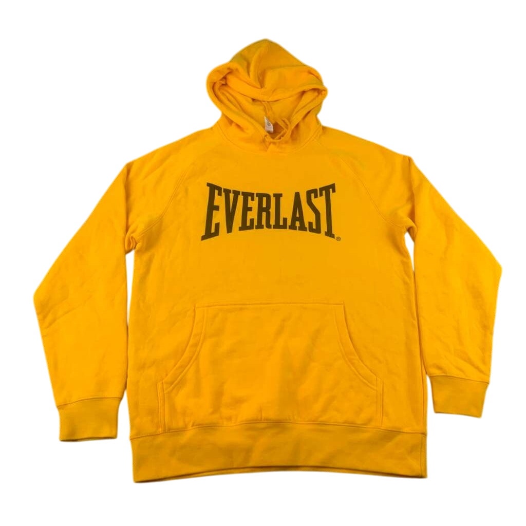 Everlast Hoodie Men M Yellow Boxing Gloves Graphic Back Print AS Colour Pullover
