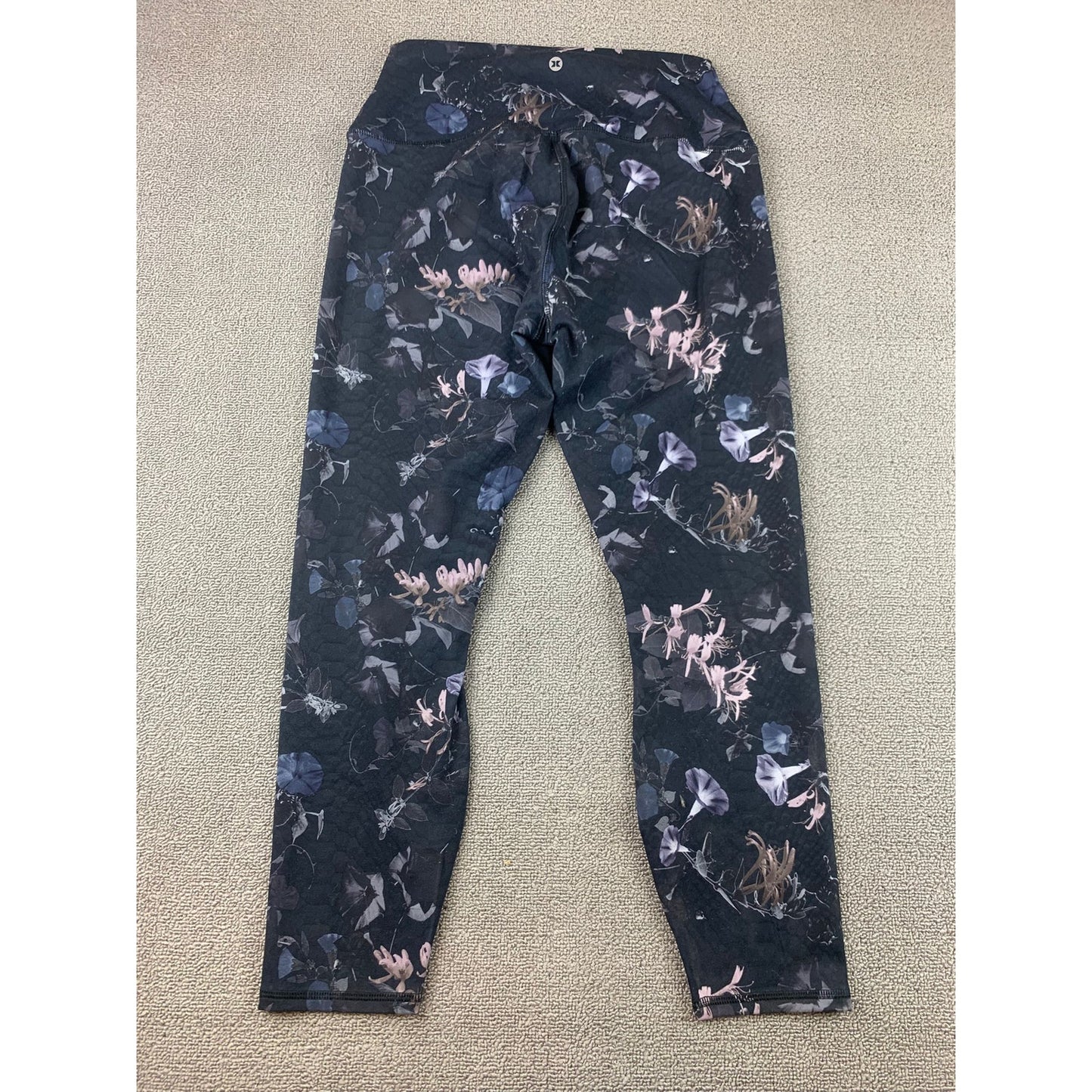 RBX Leggings Women L High Rise Floral Print Black Stretch Athleisure Vietnam