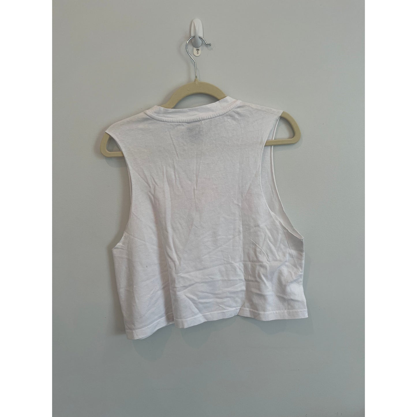 P.E Nation Tank Top Women M White Cropped Sleeveless Athletic Casual Activewear