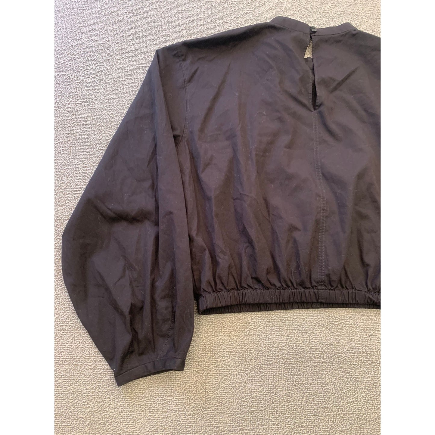 Everlane Women Medium Black Mock Neck Bubble Long Sleeve Top