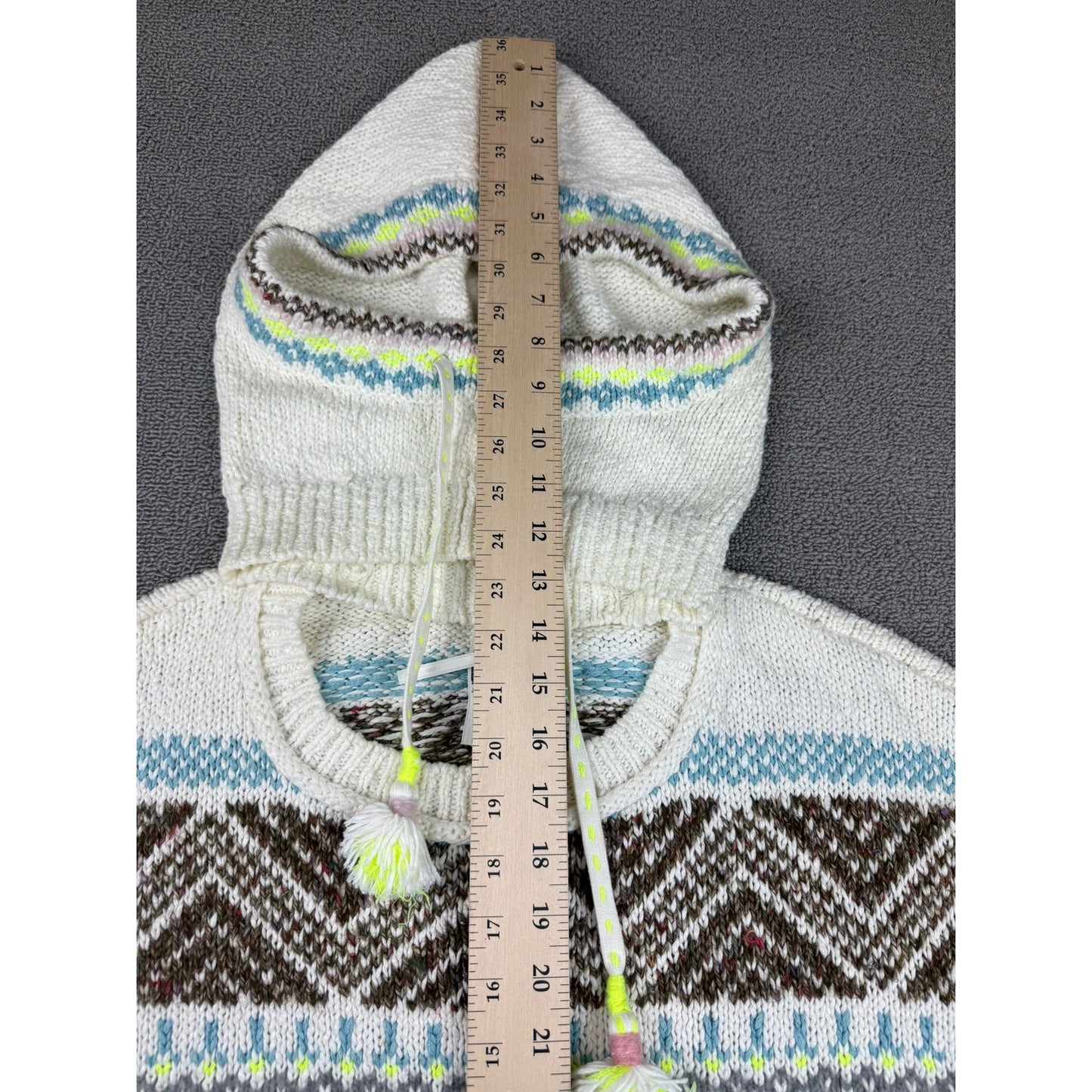 Anthropologie Women's XS/S Multi Color Removable Hooded Sweater