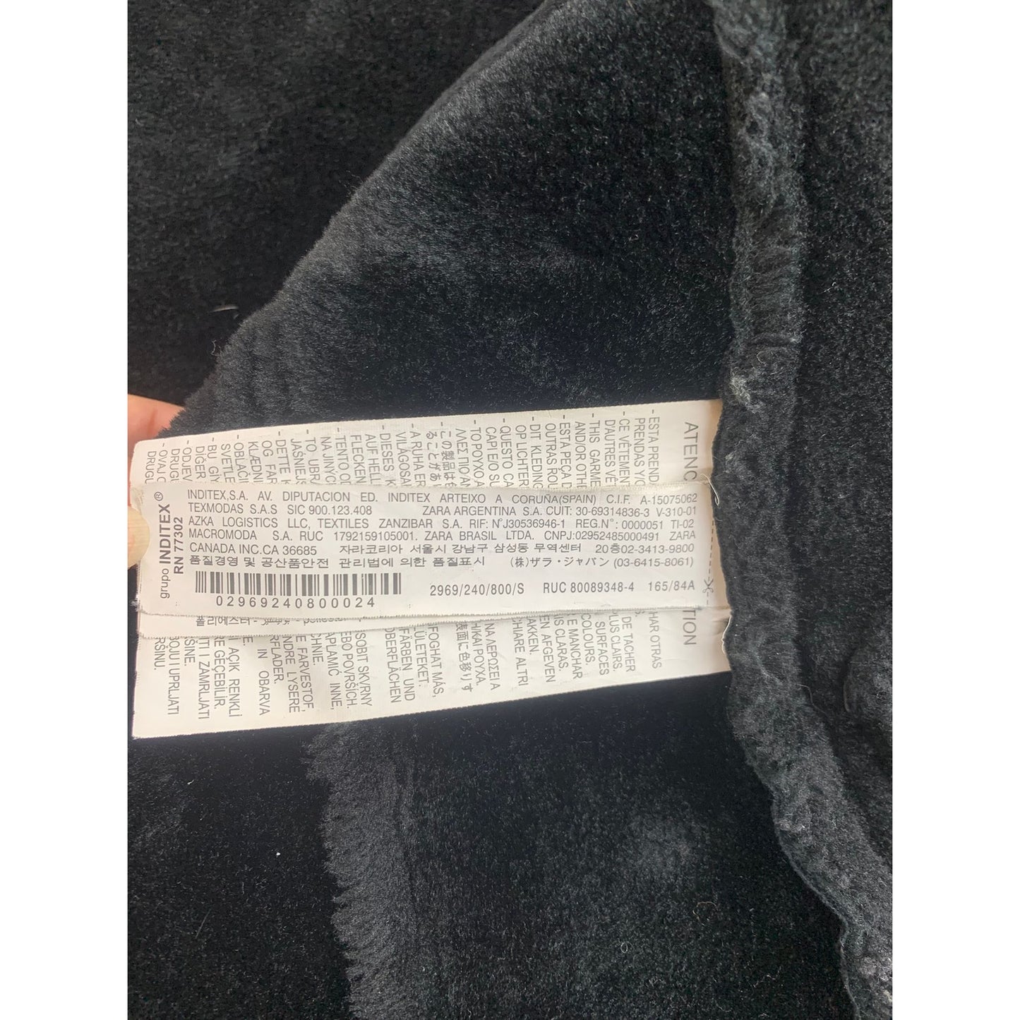 Zara Women's Small Black Faux Fur Aviator Jacket