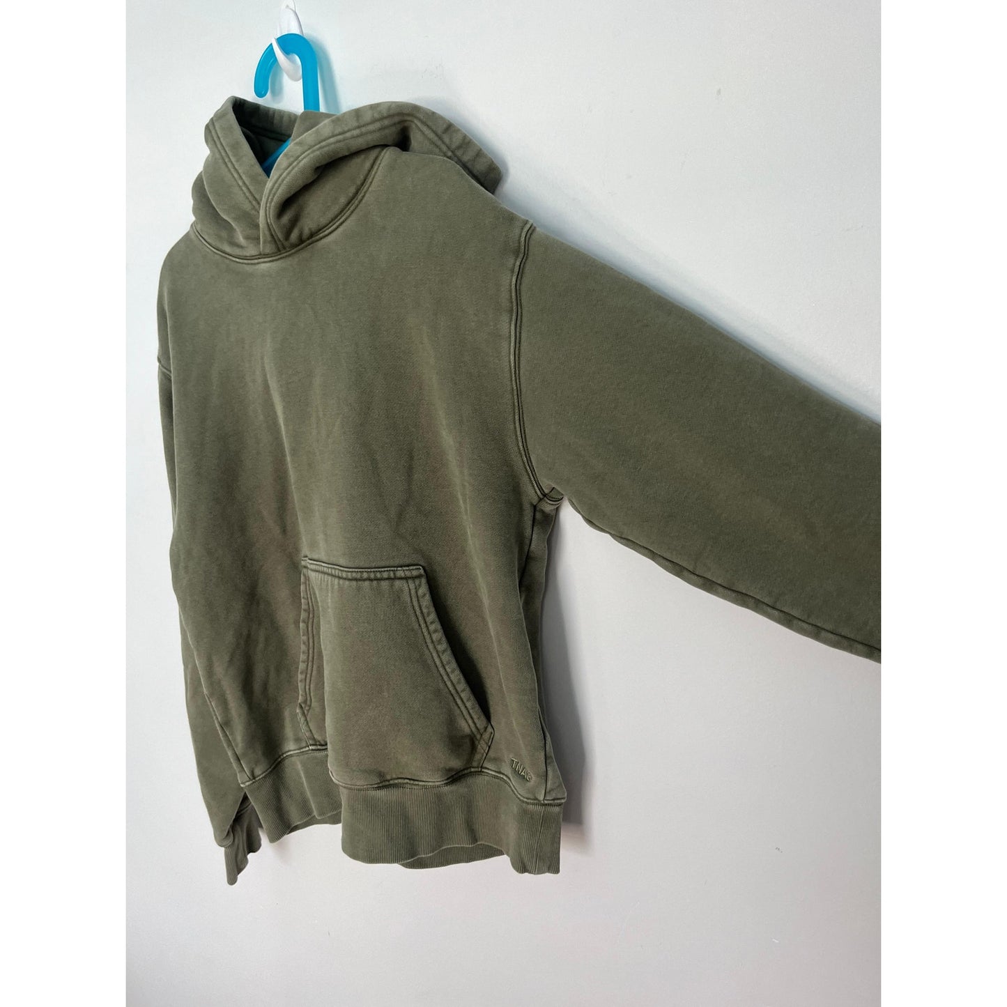 TNA Sweatfleece Hoodie Women XS Olive Green Cozy Fleece Pullover