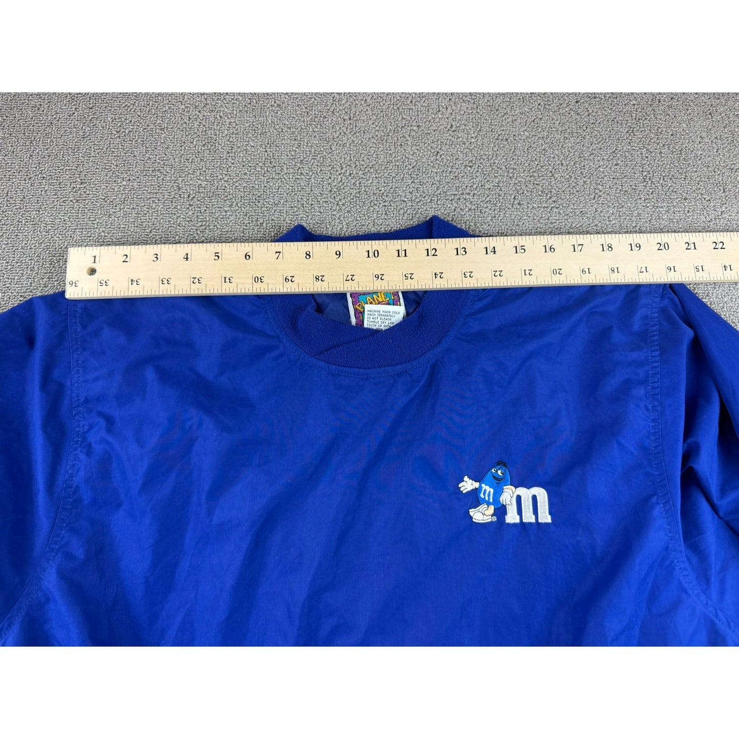 Vintage 1996 M&M Jacket Men's Medium Blue Embroidered Planet Mars Taiwan Made