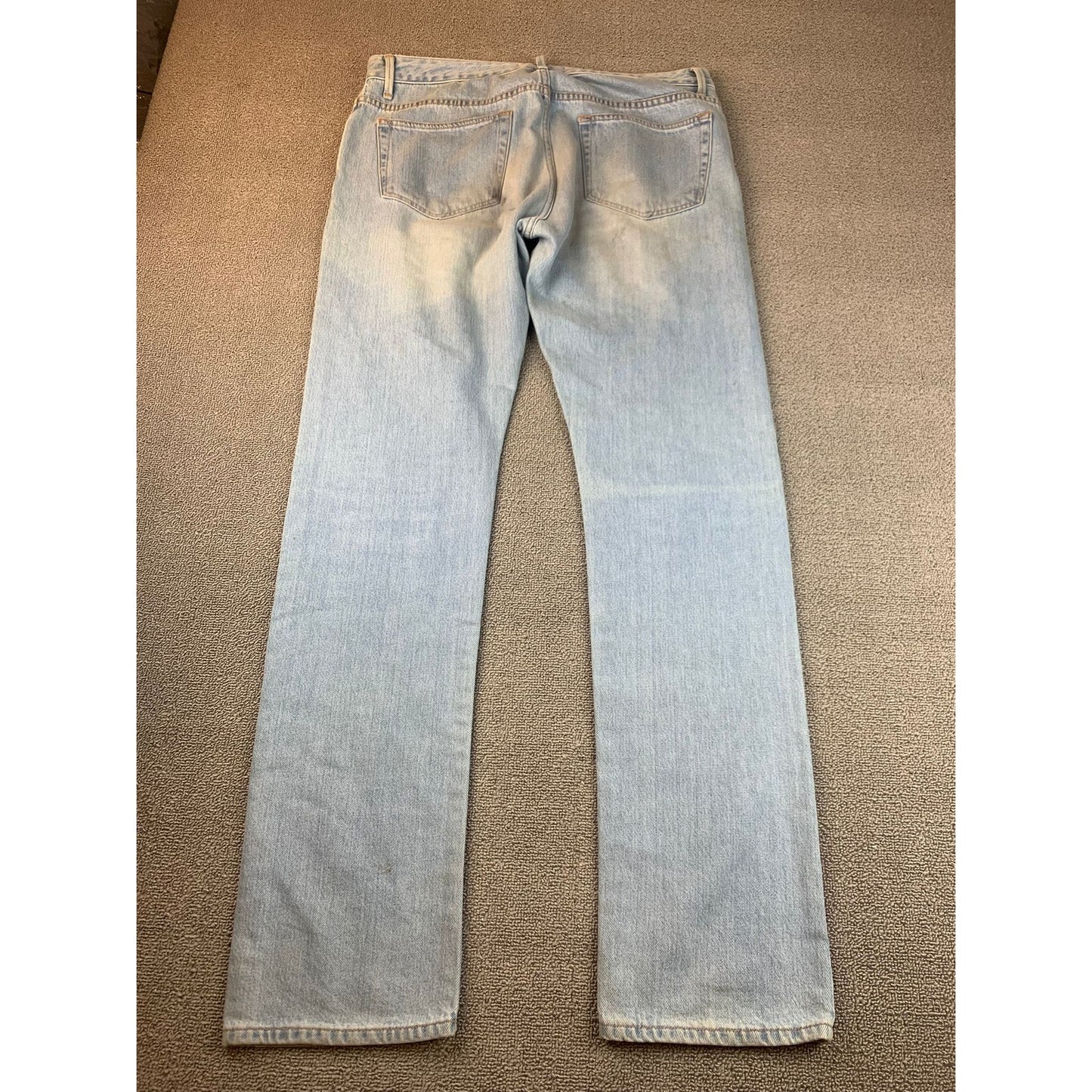 Officine Générale Size 34 Light Blue Jeans Straight Fit Denim Japanese Denim
