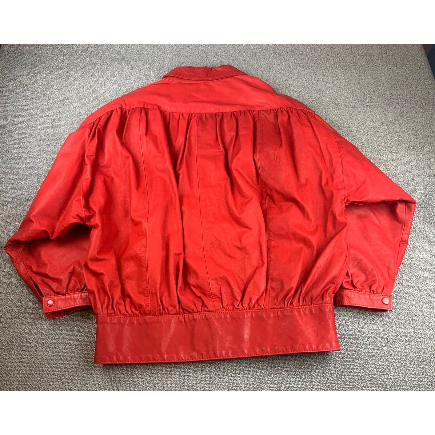 Vintage Gino Di Giorgio Women Medium Red Leather Jacket