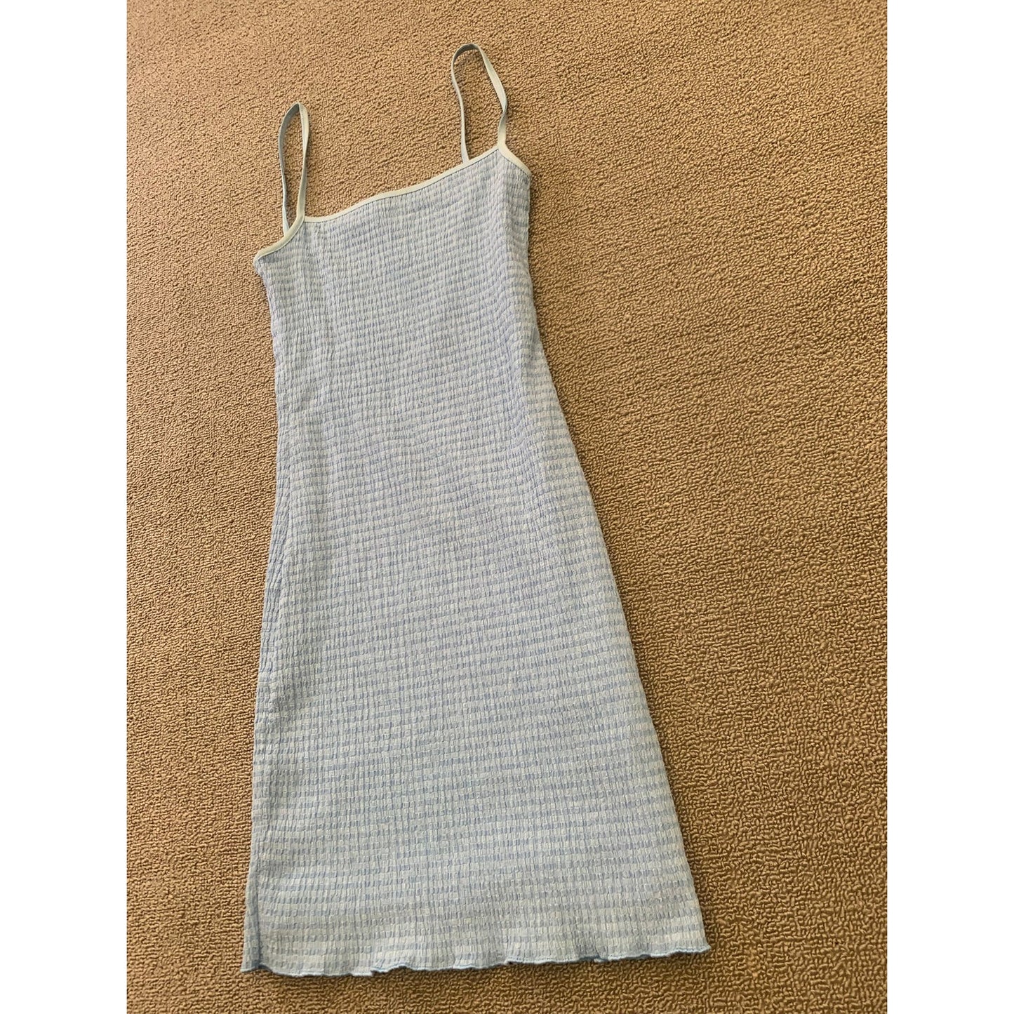 Wilfred Women's 2XS Blue Mini Dress Strappy Ruched Shrunken