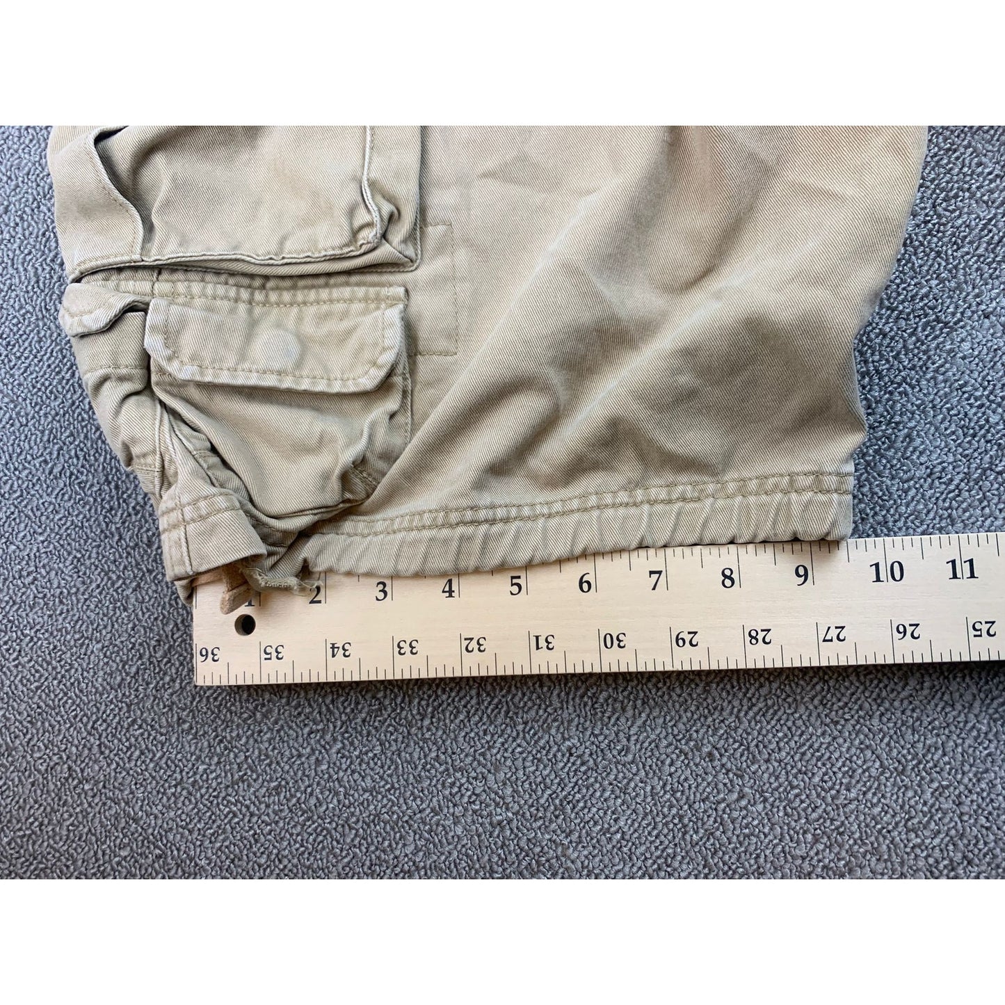 Y2K Lee Dungarees Men's Size 34 Cargo Shorts Beige Work Outdoors HIking