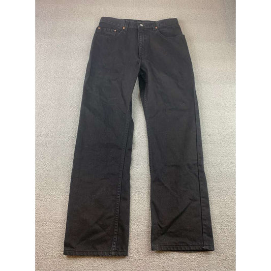 Levi's 505 Men's W34 L30 Black Denim Regular Fit Straight Jeans Denim Work Wear