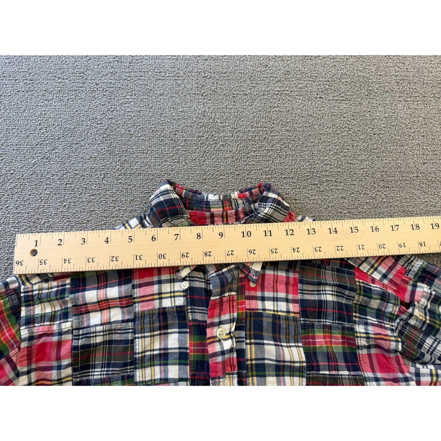 Ralph Lauren Men Medium Classic Fit Plaid Button Down Shirt Patchwork