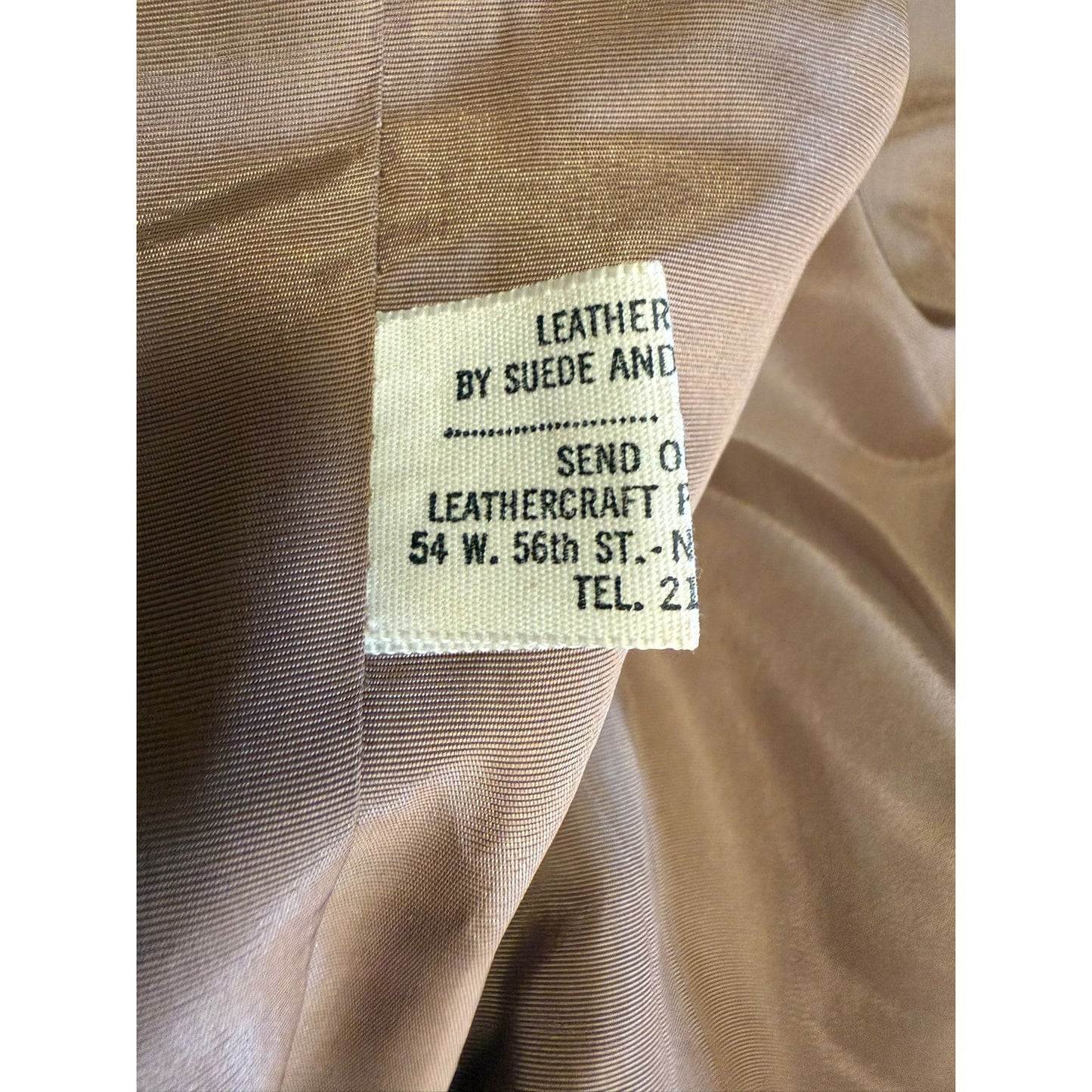 24K LEATHER Vintage Women's Beige Fur Collar Coat Jacket Vintage Retro Style