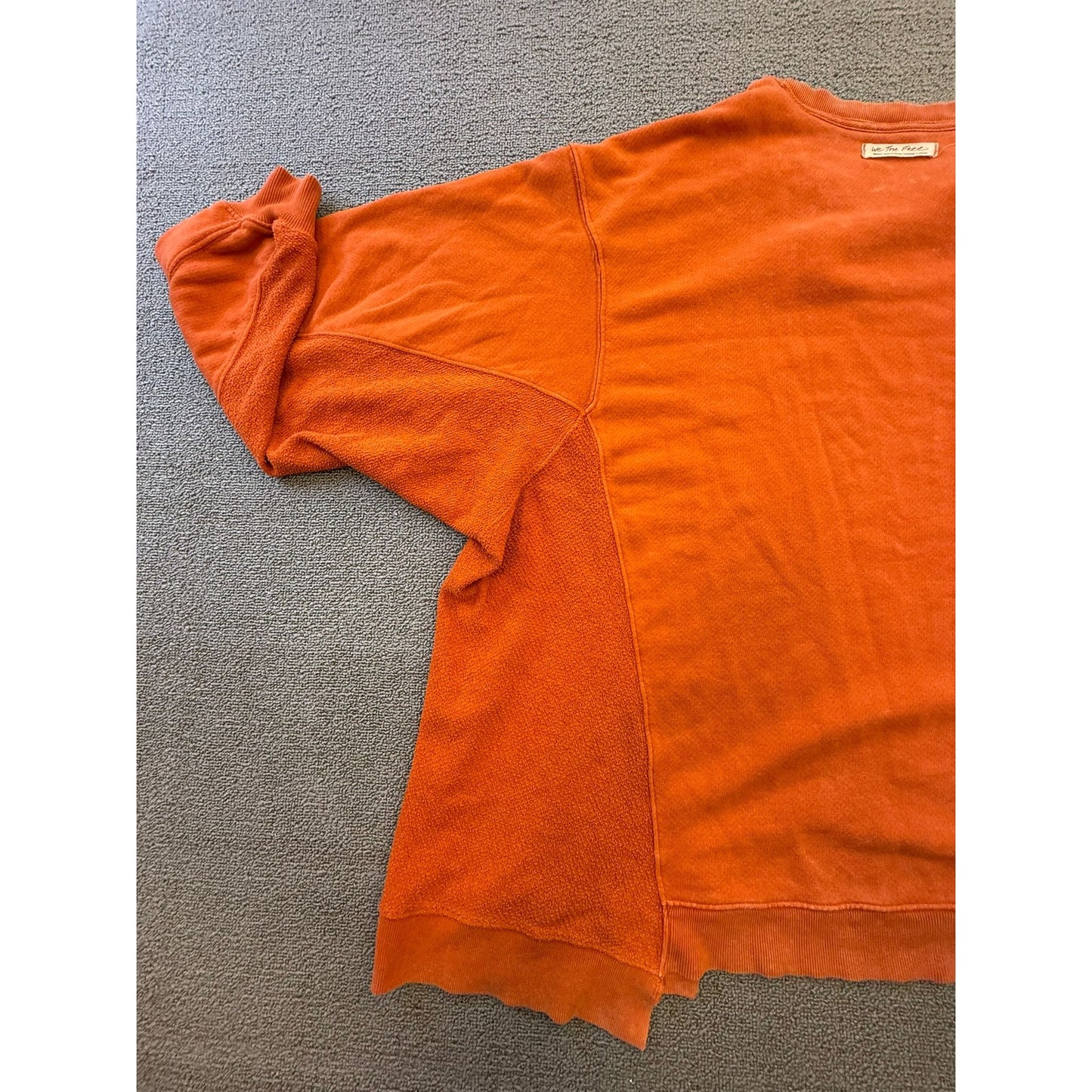 We The Free Women's Size Small Orange Pullover Sweater Baggy Over Size