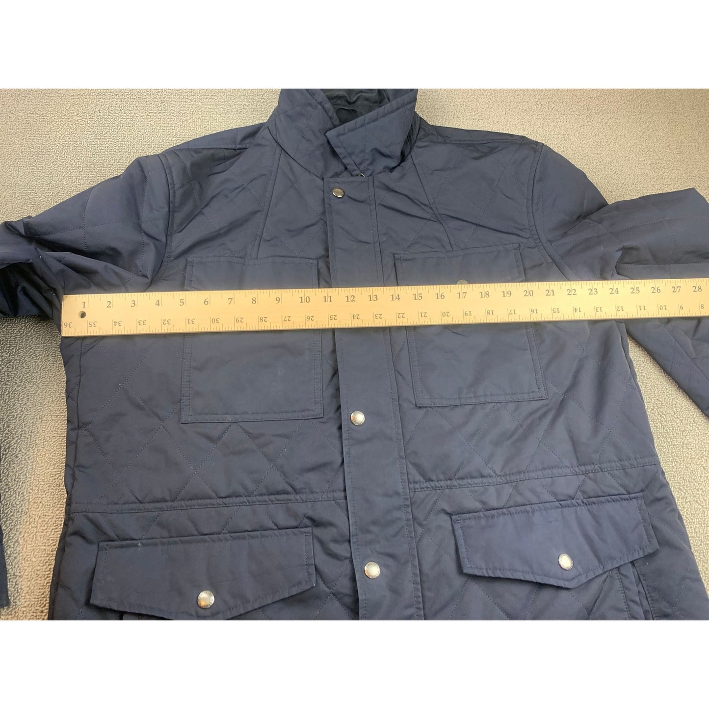 Banana Republic Quilted Field Jacket Men’s XL Navy Snap Front Pockets