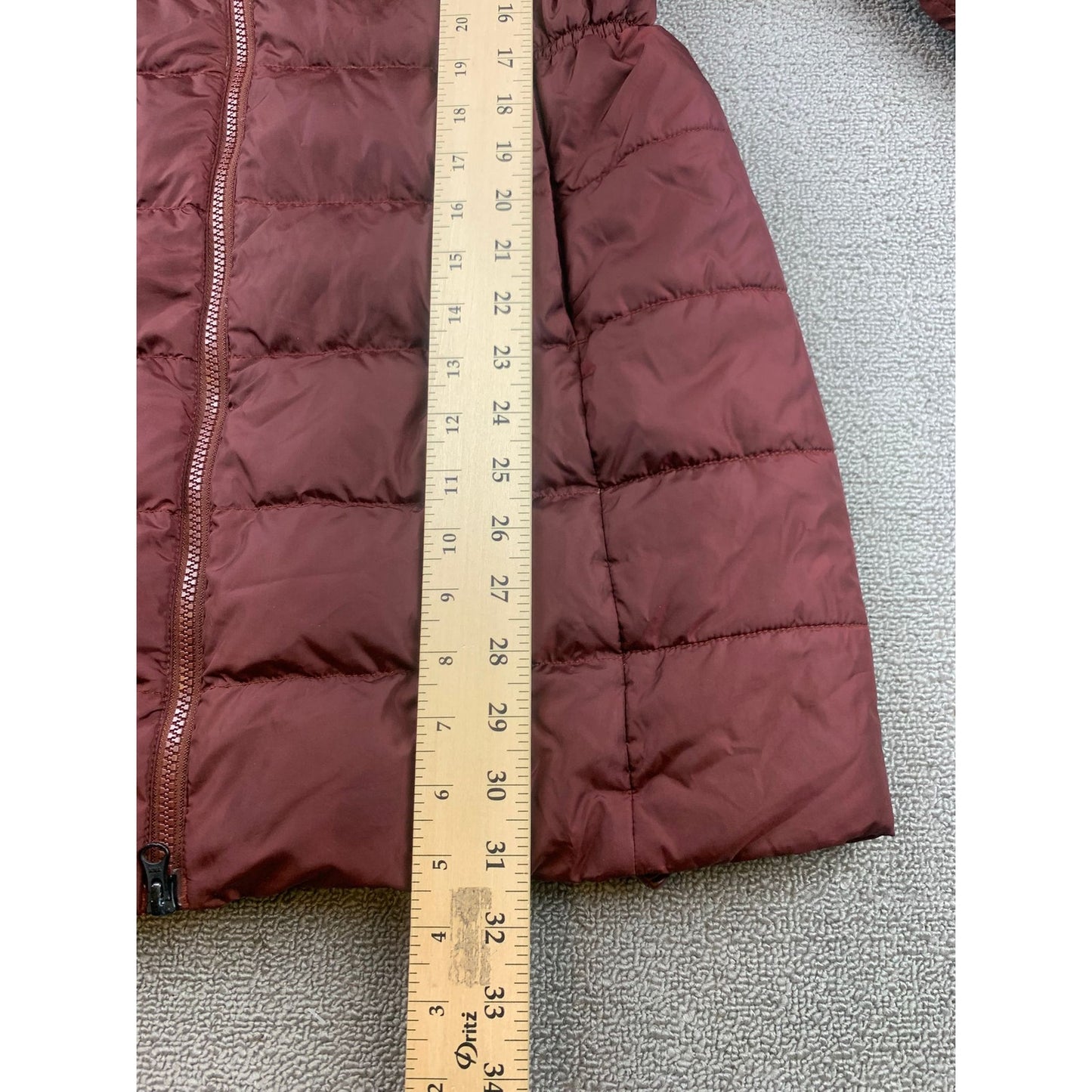 The North Face Women's Small Burgundy Red Hooded Puffer Down Jacket