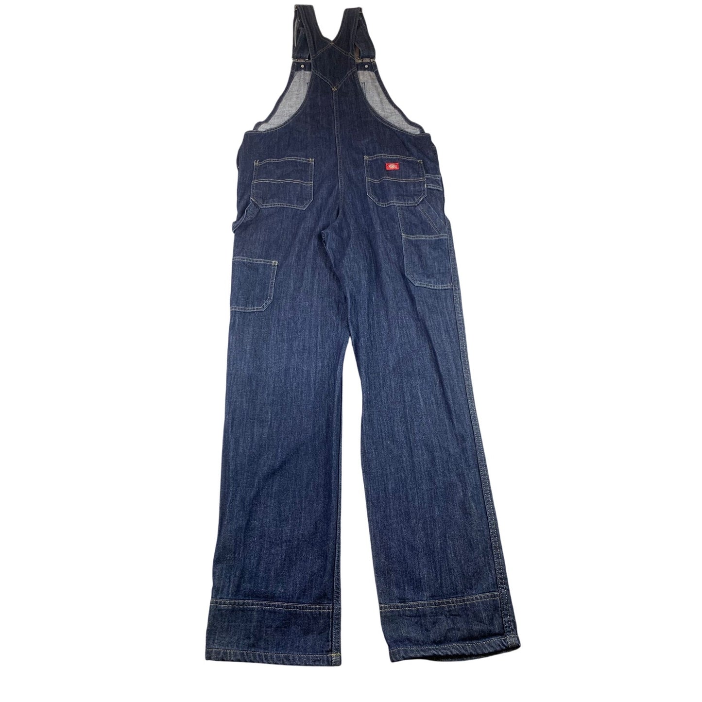 Dickies Overalls Women's Small Blue Relaxed Fit Straight Leg Carpenter Denim