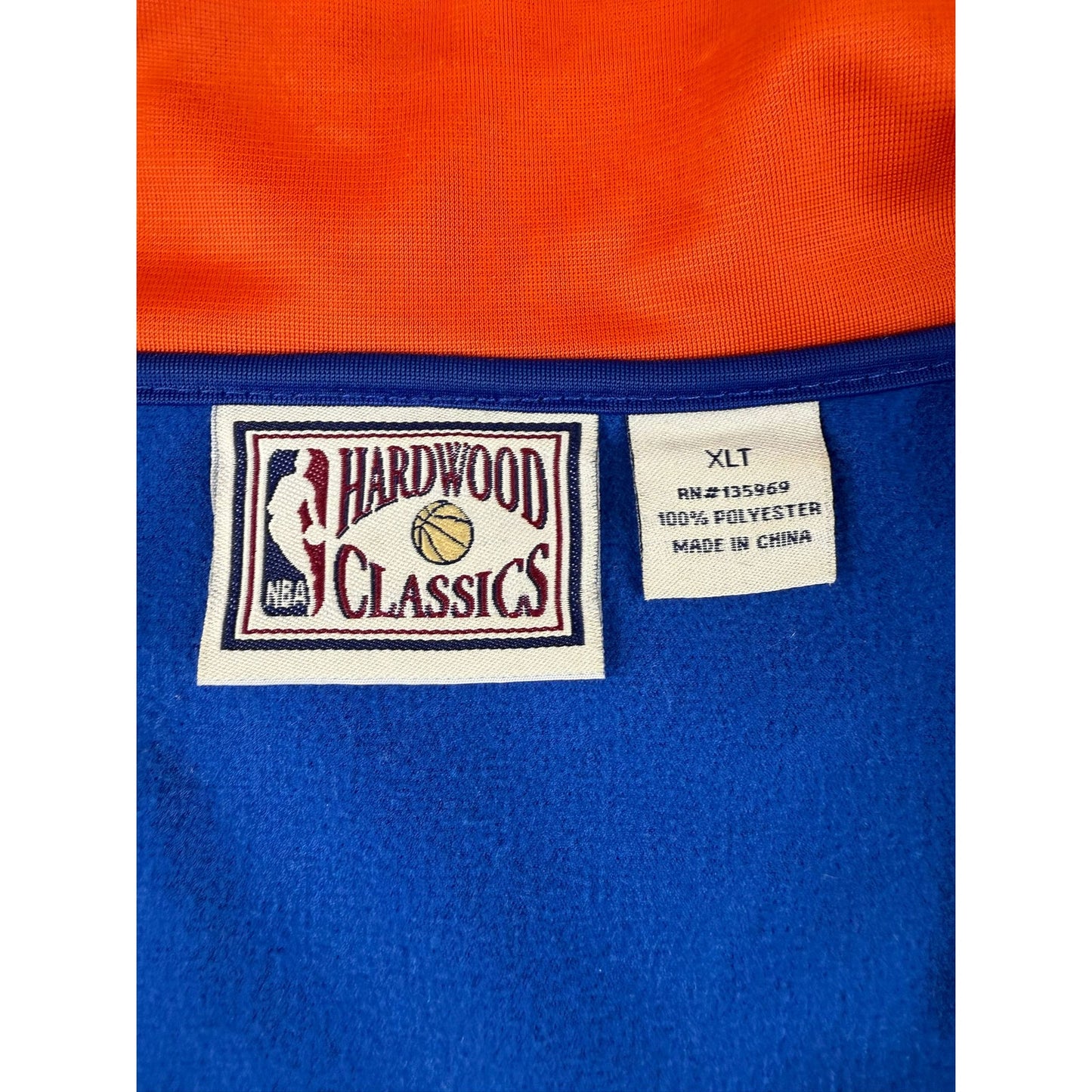 NBA Hardwood Classics Men's XL Blue Orange Knicks Track Jacket Full Zip