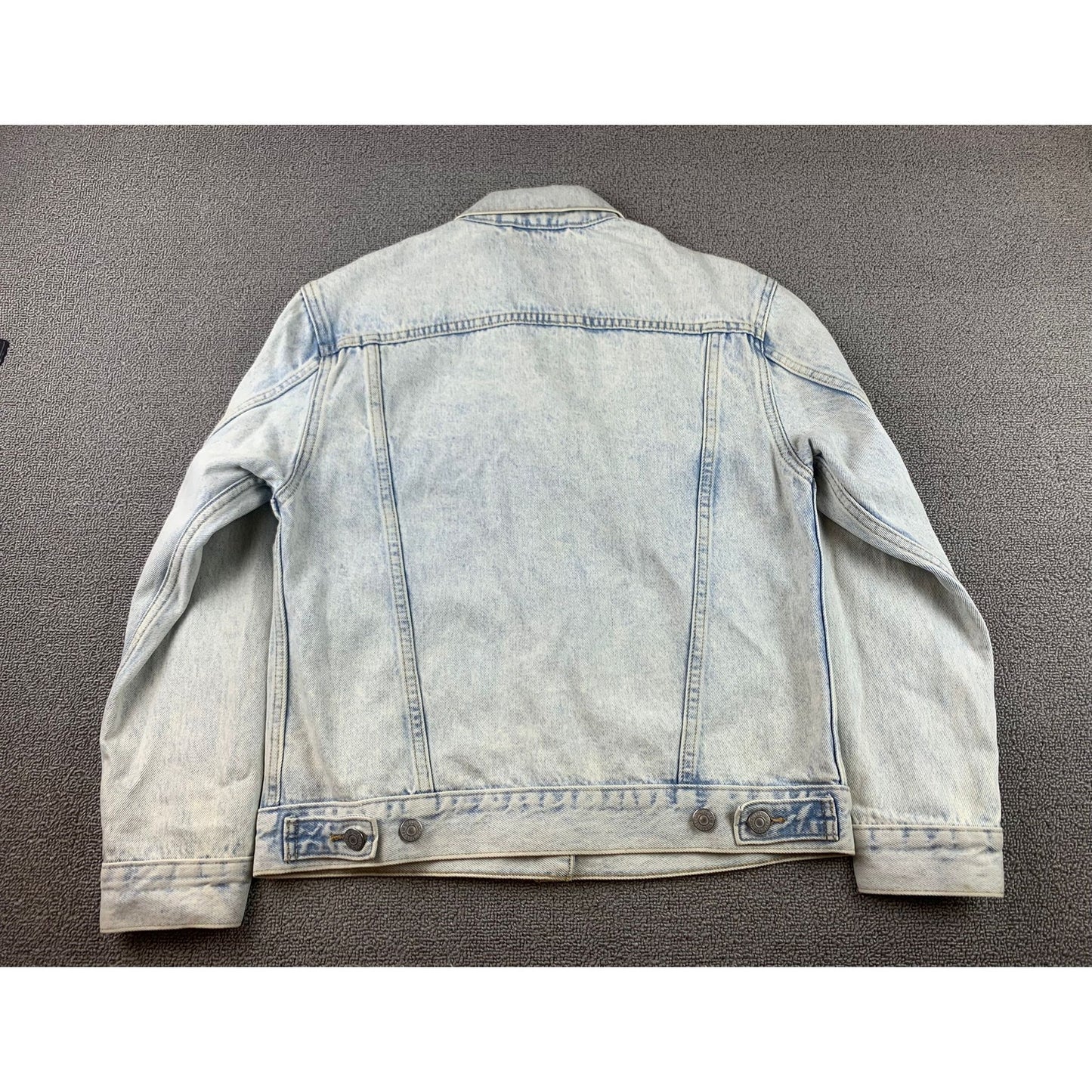 Levis Red Tab Jacket Size S Distressed Western Trucker Denim Washed Jacket