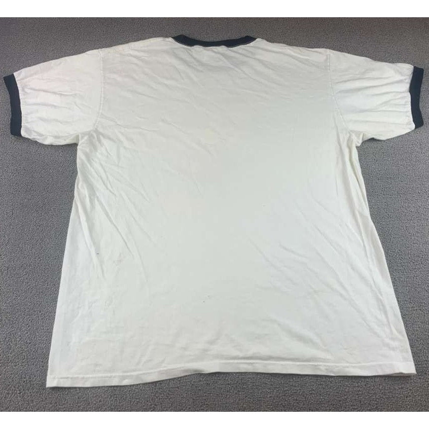 Vintage Disney Men's XL White Mickey Mouse Shirt Short Sleeve Ringer T Shirt