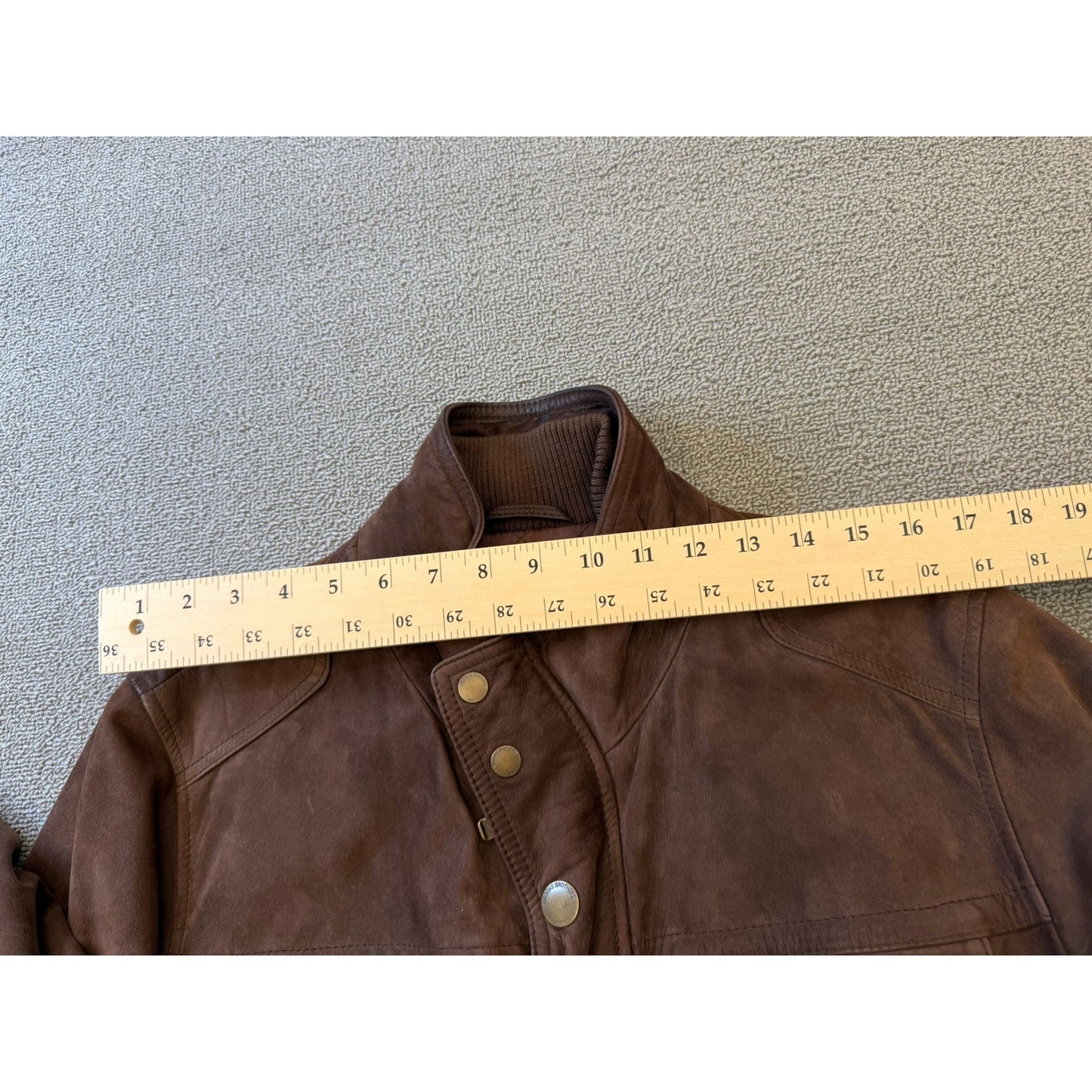 Brooks Brothers Men Size M Field Genuine Leather Jacket Brown Quilted Lining