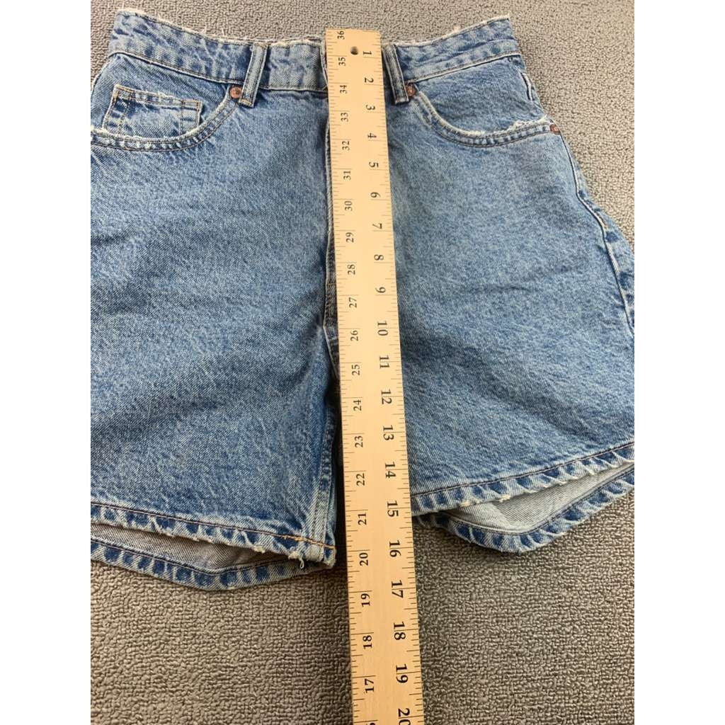 Zara Denim Shorts Women 4 High Rise Light Wash Classic 5 Pocket