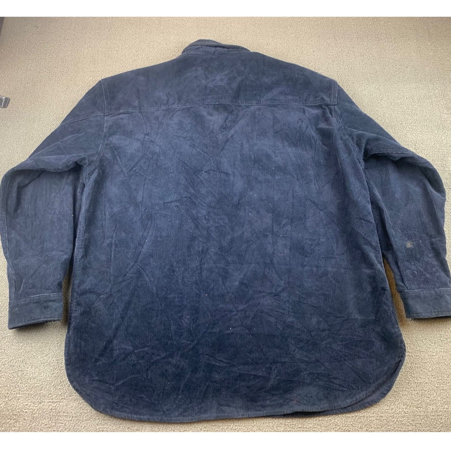 St. John's Bay Men's Large Dark blue corduroy half zip jacket with 2 pockets