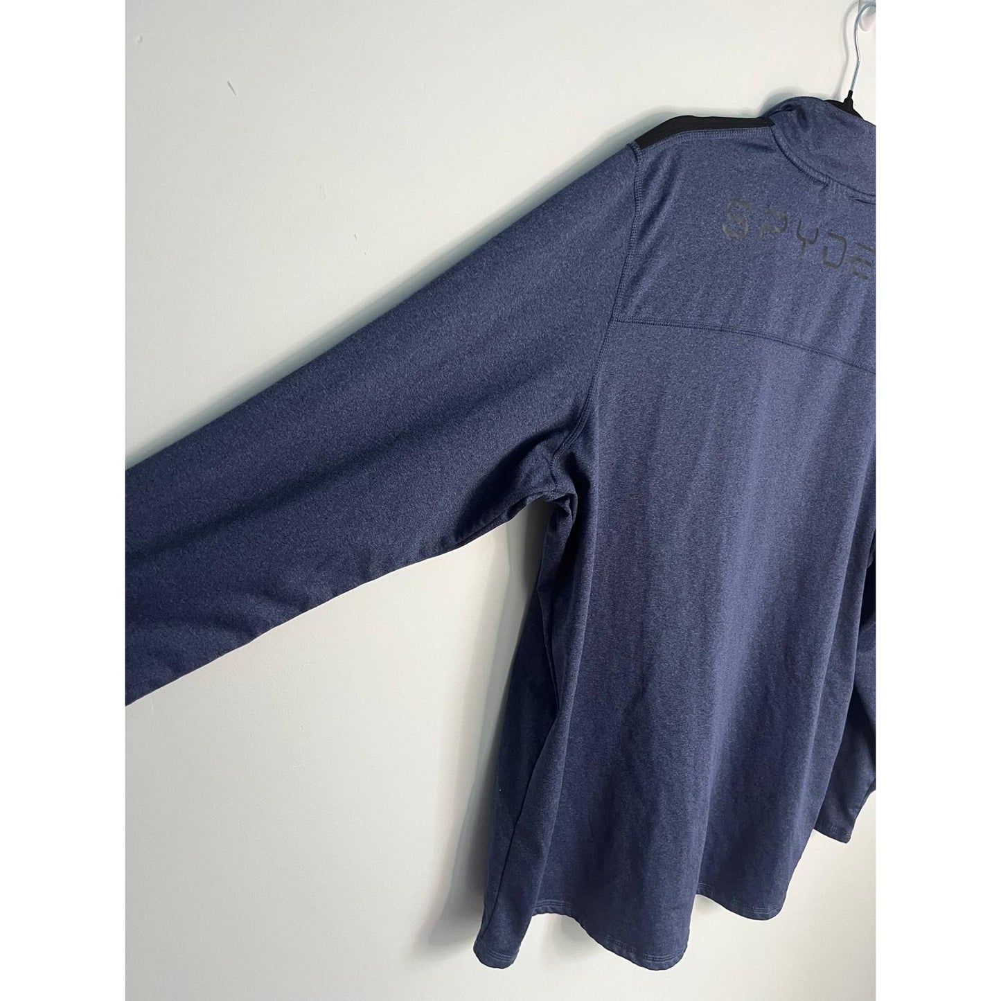 Spyder Active Quarter Zip Pullover Men XL Blue Stretch Performance Top