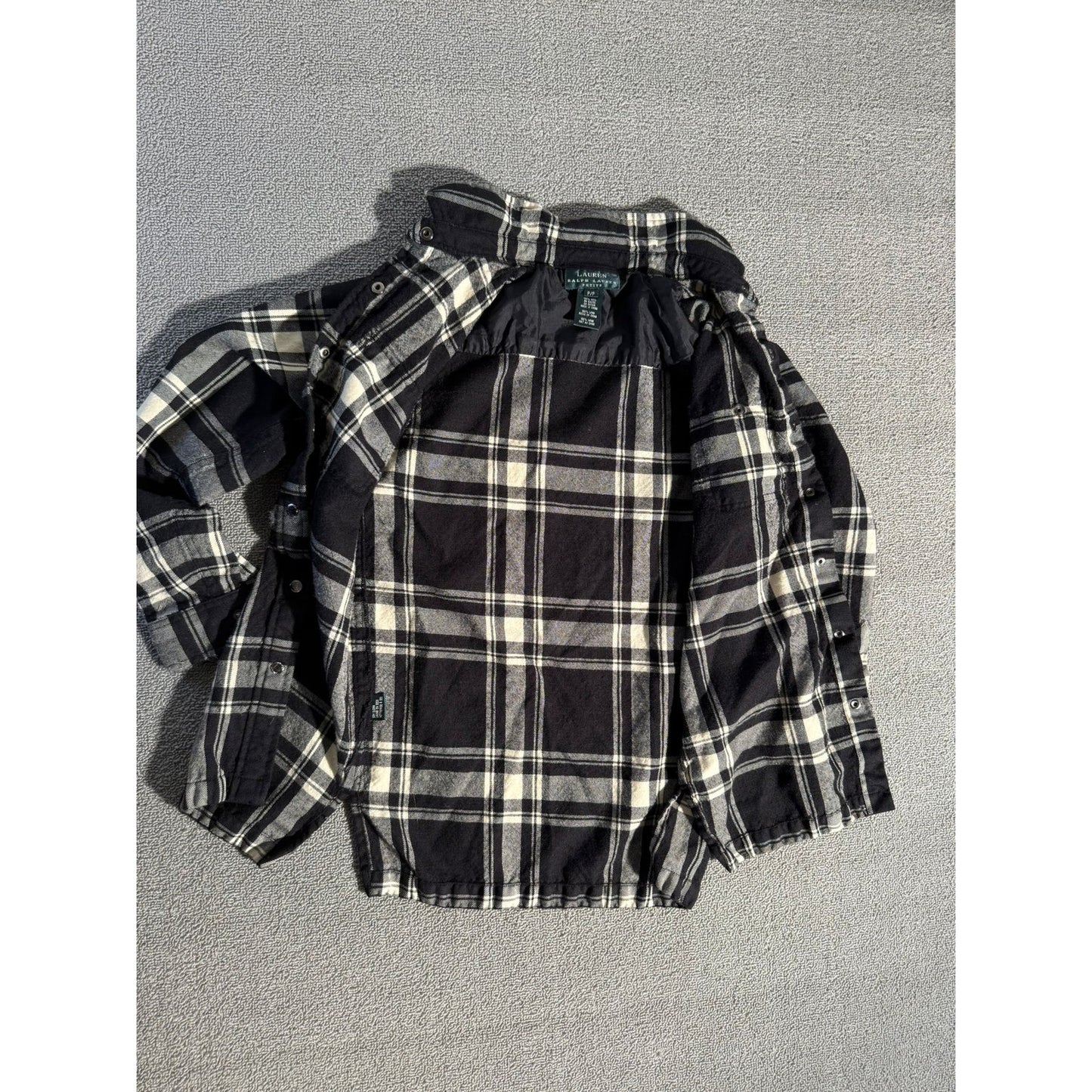 Lauren Ralph Lauren Petite Wool Plaid Jacket Women S black white