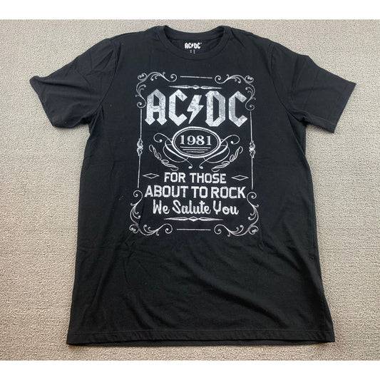 AC/DC Men's For Those About To Rock We Salute You Size M Black T-Shirt