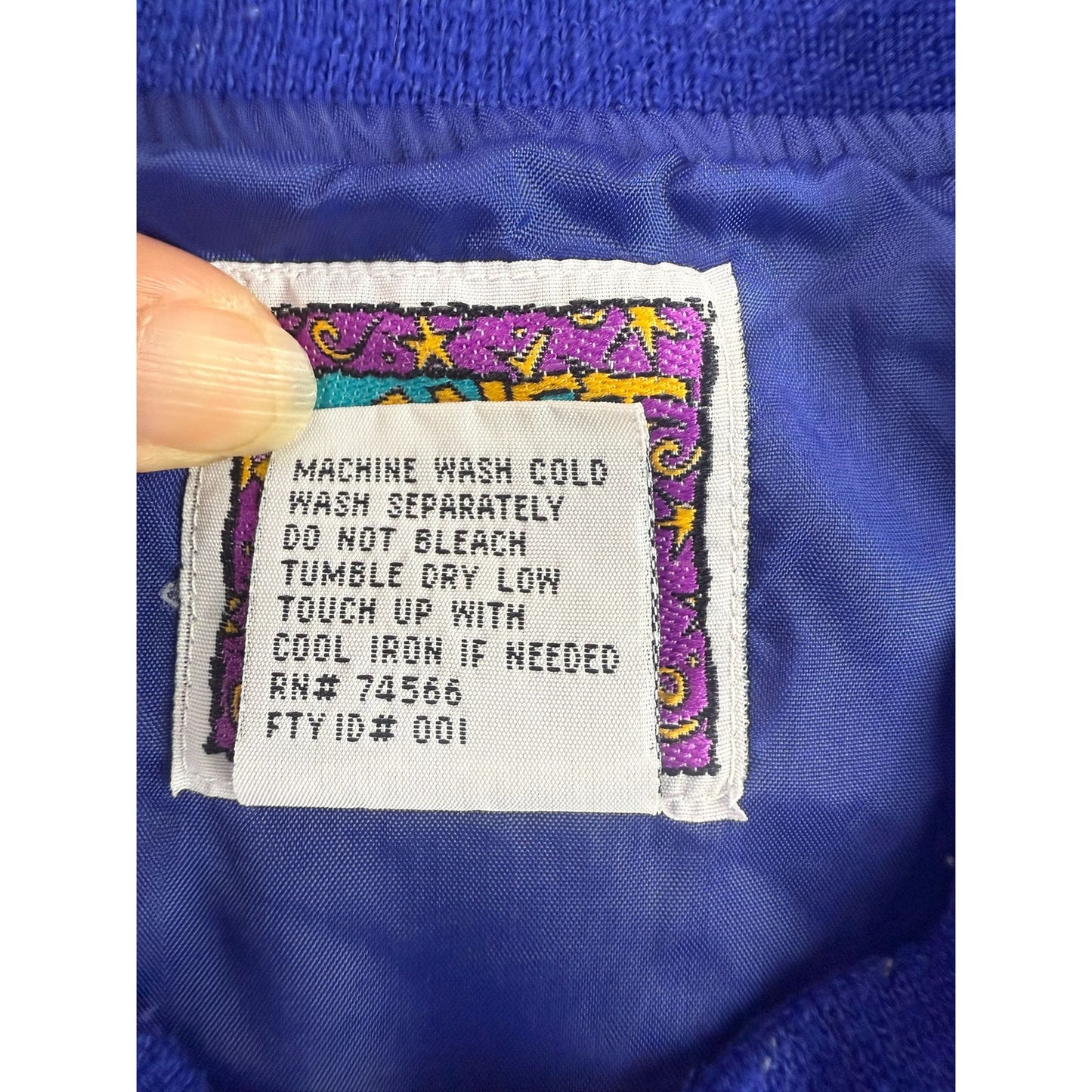 Vintage 1996 M&M Jacket Men's Medium Blue Embroidered Planet Mars Taiwan Made