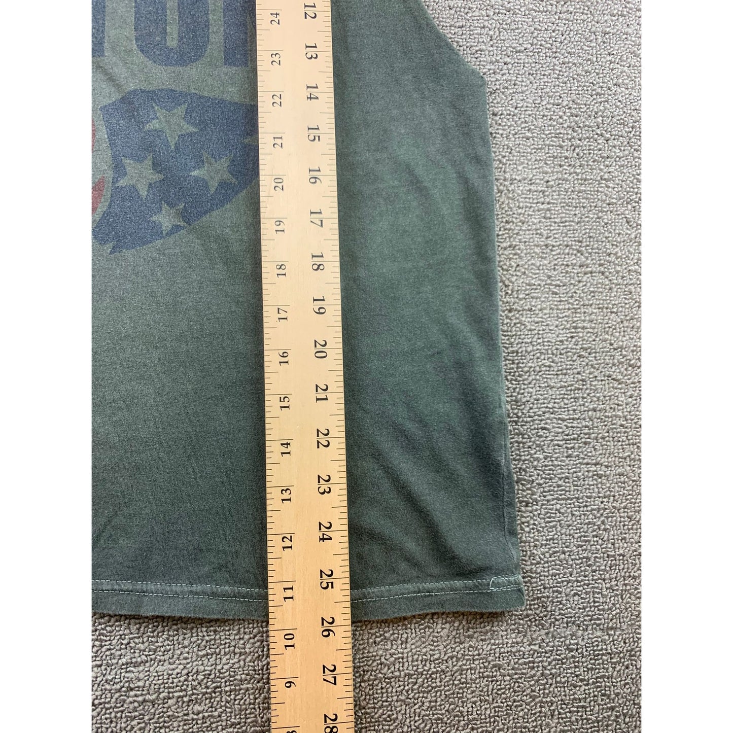 Topshop Petite Tank Top Women US 8 Boston USA 1980 Graphic Sleeveless Green
