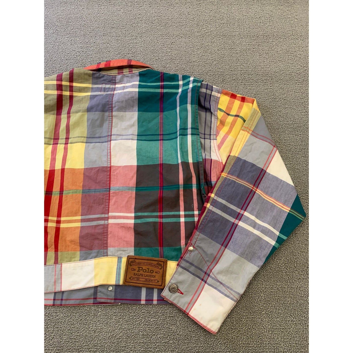 Polo Ralph Lauren Country Women's Medium Patchwork Plaid Cropped Jacket