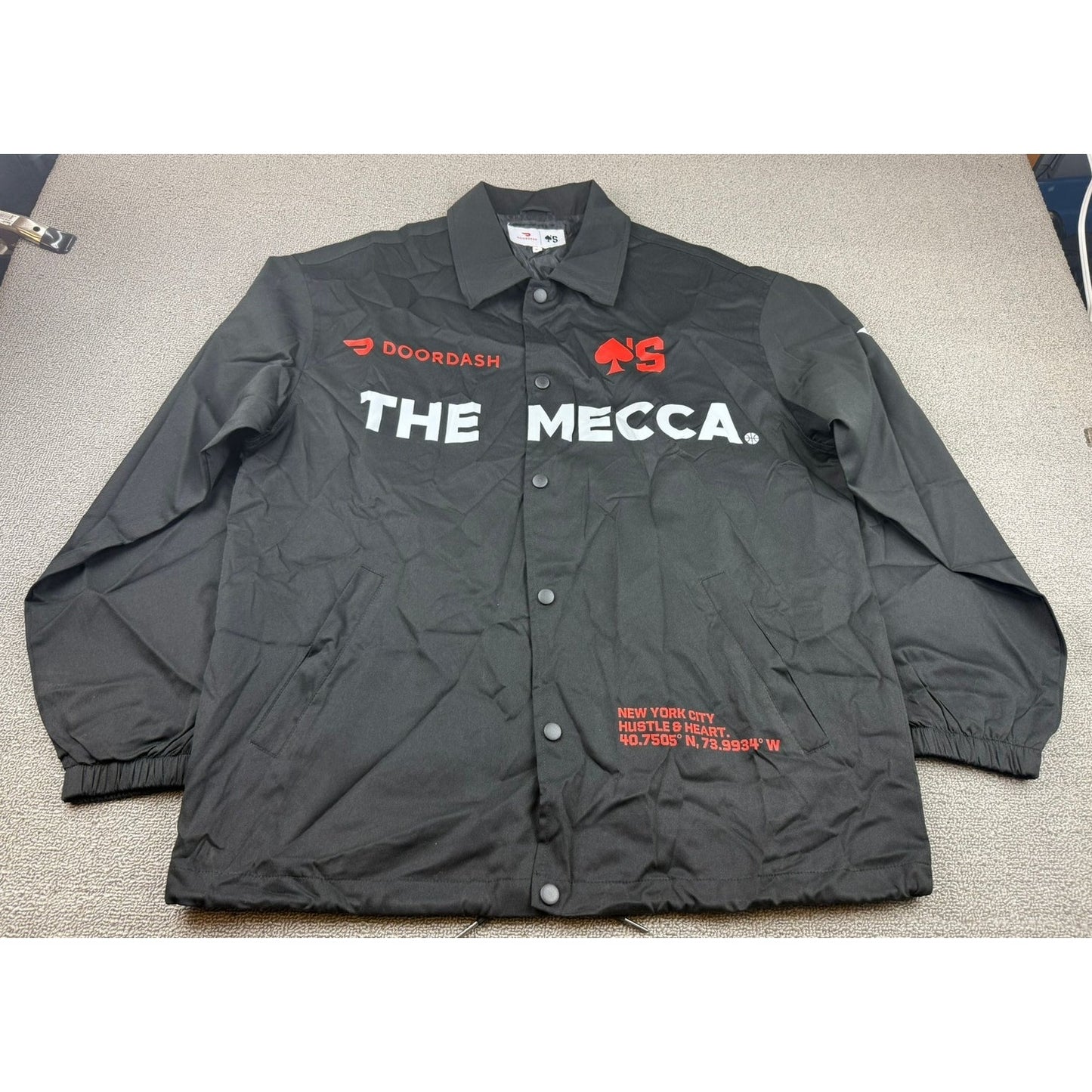 DoorDash Ace’s The Mecca NYC Coach Jacket Black XL