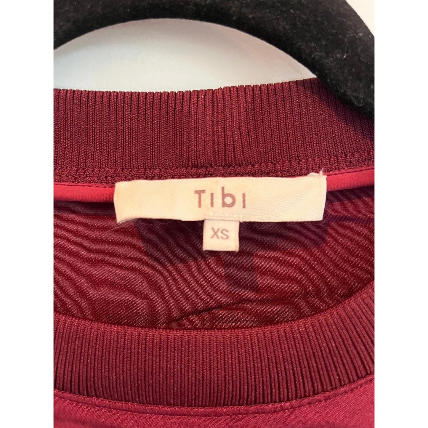 Tibi Blouse Women XS Burgundy Long Sleeve Lightweight Top