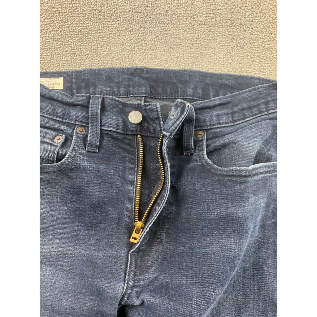 LEVI'S Premium Jeans Mens W32 L30 Blue Wash Slim Skinny Taper Stretch Denim