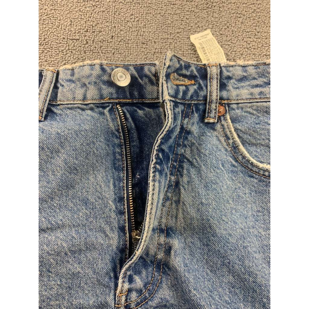 Zara Denim Shorts Women 4 High Rise Light Wash Classic 5 Pocket