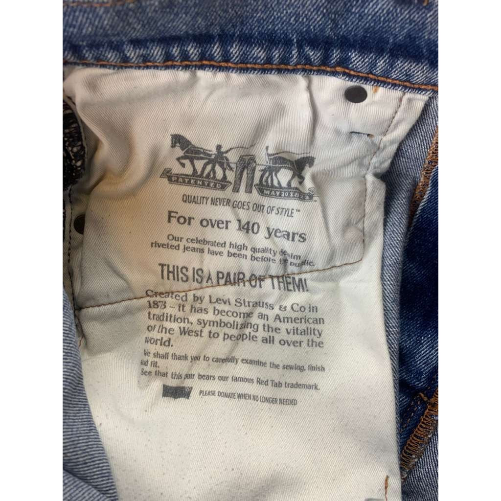 Levi’s 505C Men’s Straight Jeans W30 L32 Light Wash Distressed Blue Denim Pants