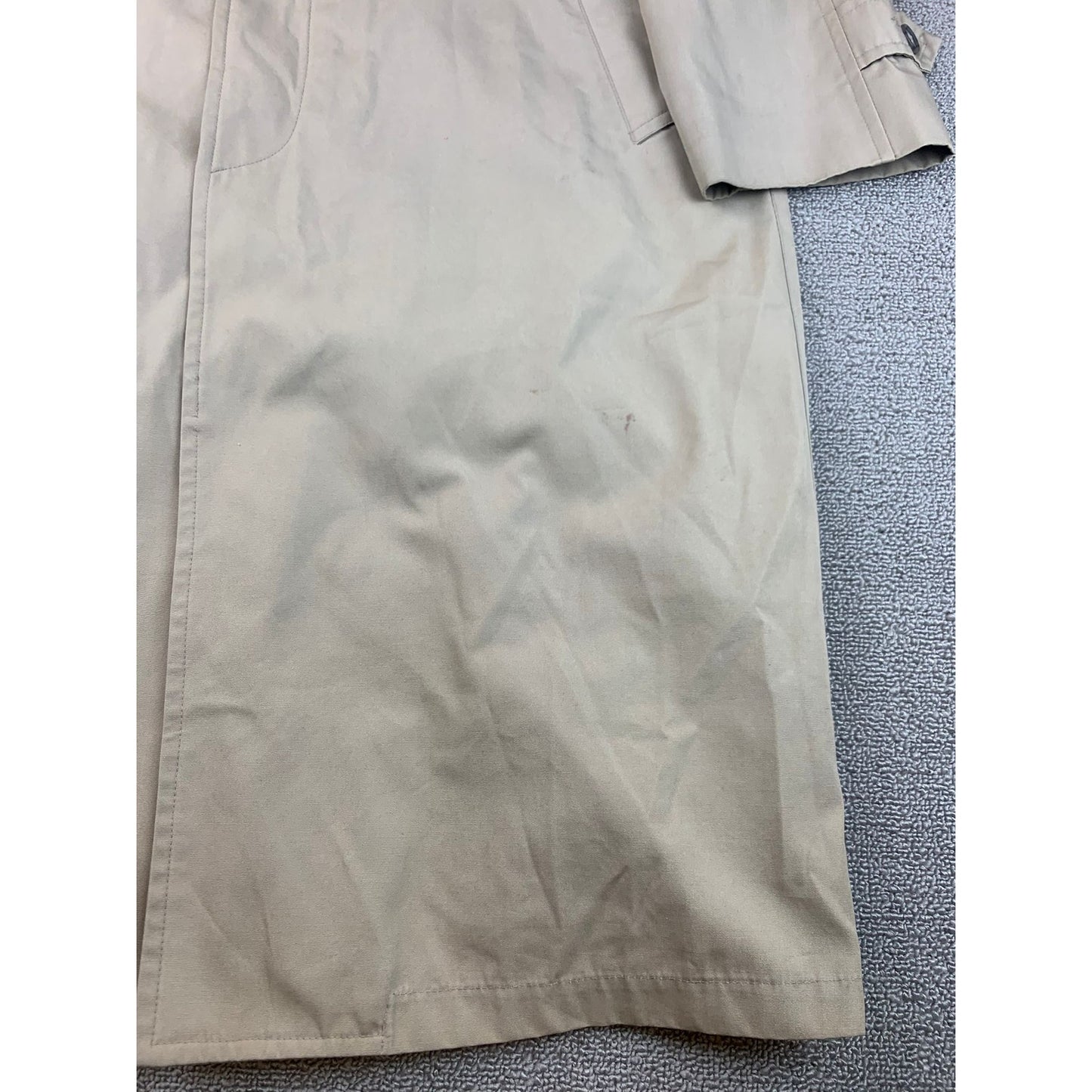 Vintage London Fog Men's Size 36 Regular Beige Full Length Trench Rain Coat