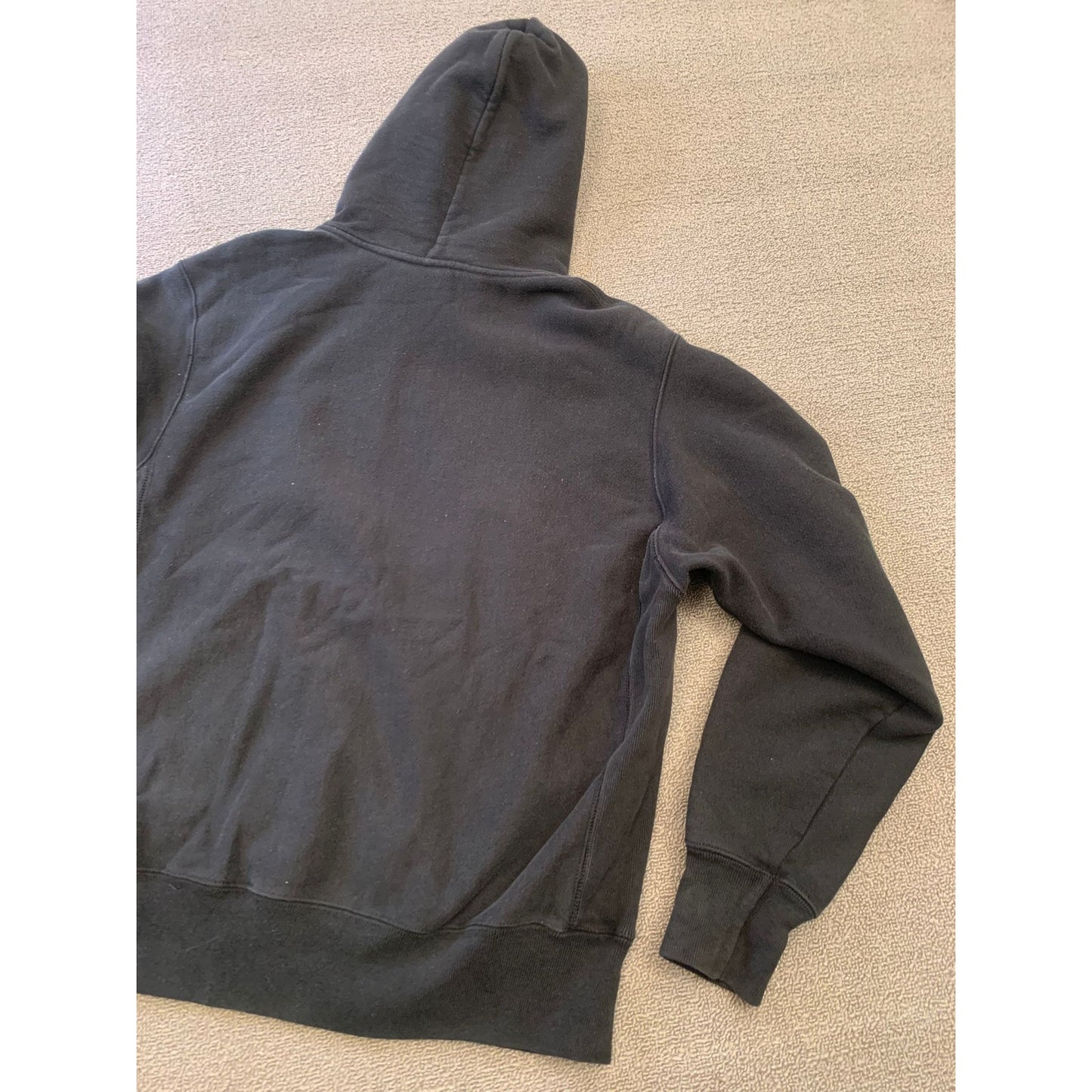 Champion Men Medium Black Reverse Weave Hoodie Sweatshirt