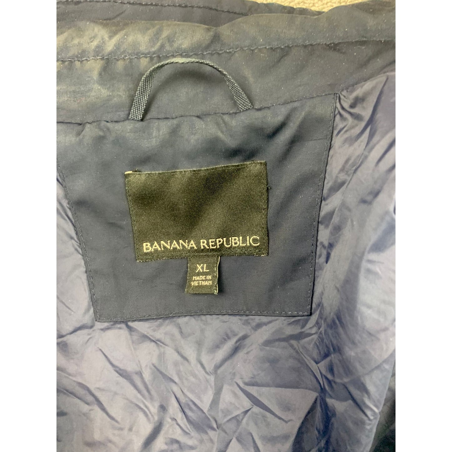 Banana Republic Quilted Field Jacket Men’s XL Navy Snap Front Pockets