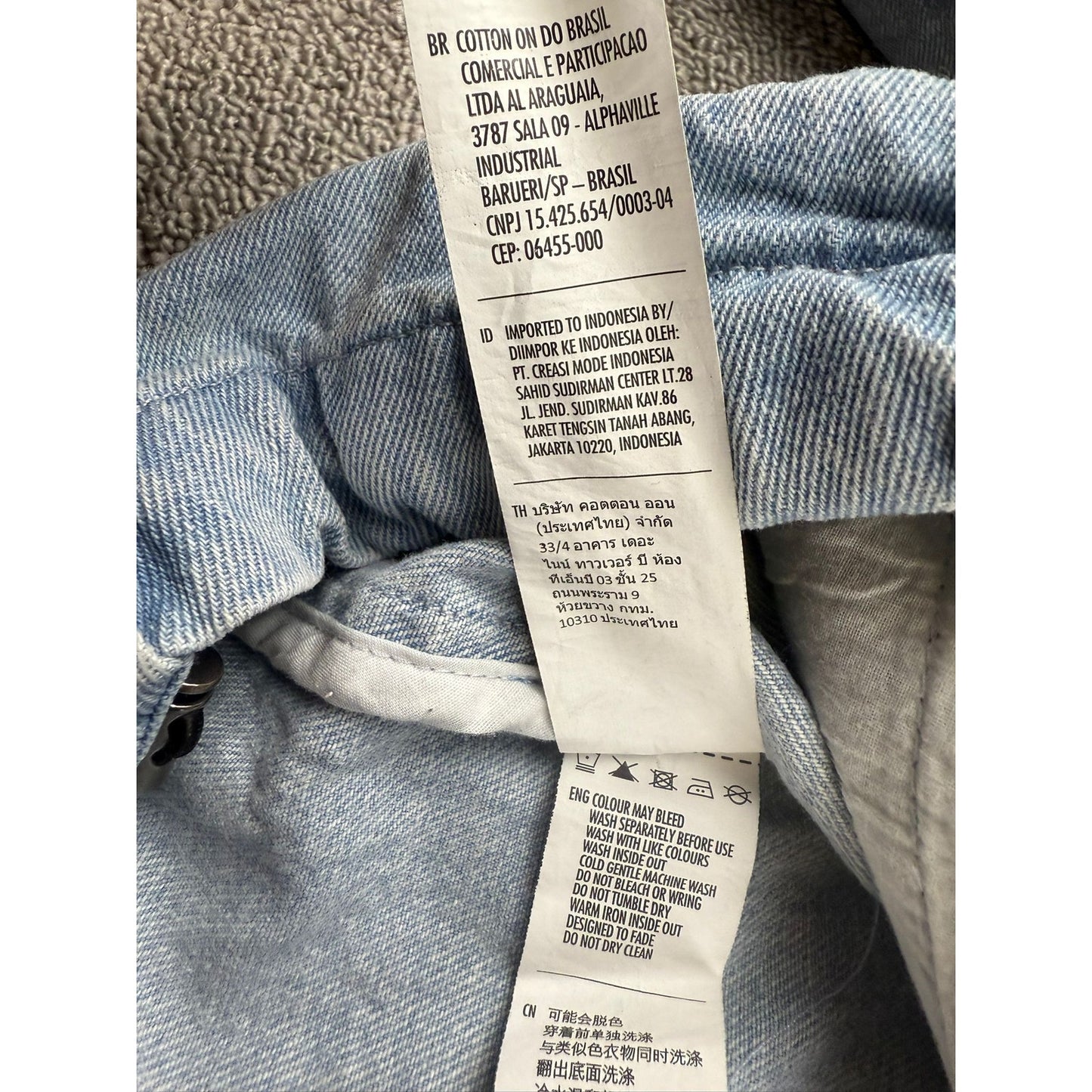Cotton On Denim Anorak Men's Size Medium Light Wash Hooded DIY Heart Patch