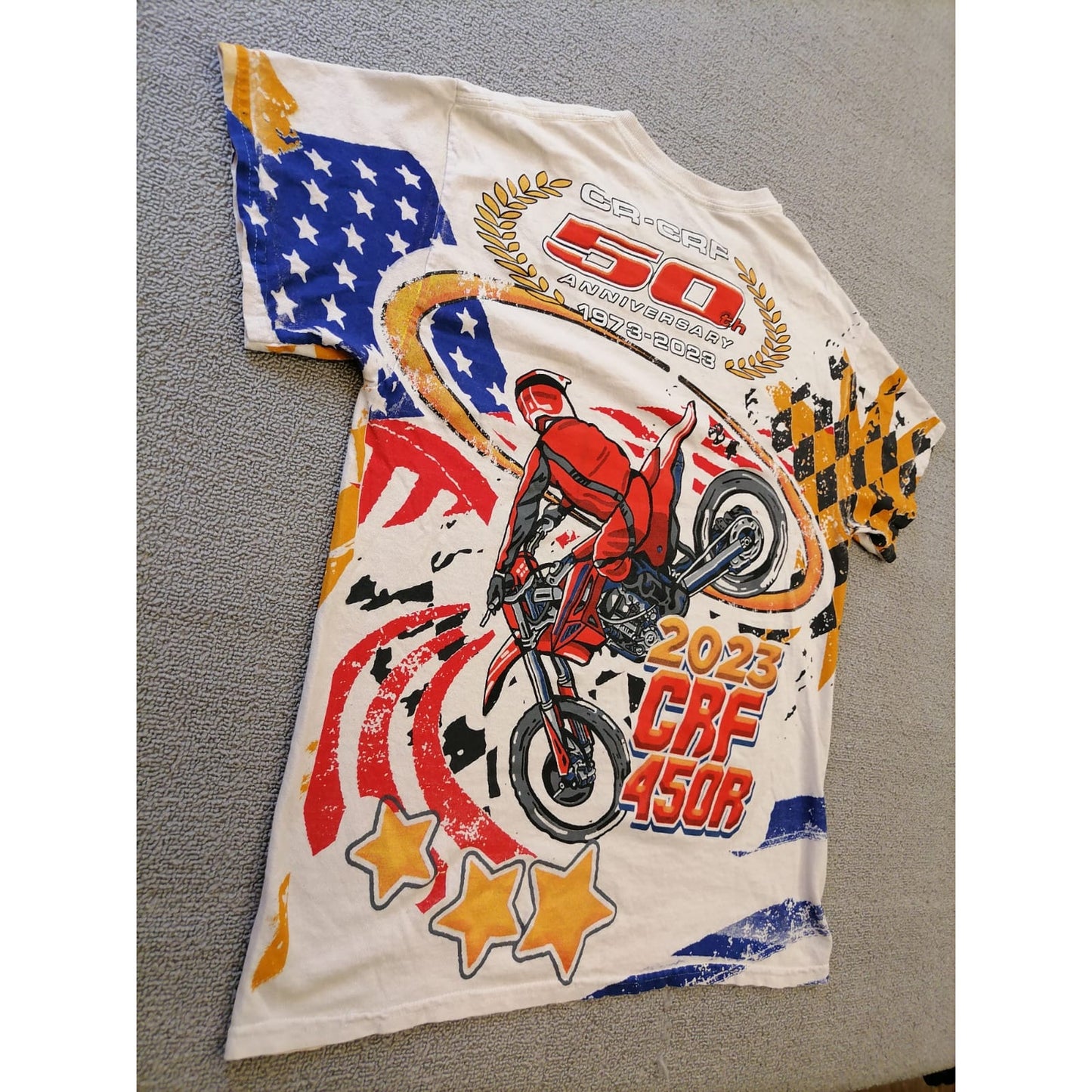 Honda Male S Powersports World Champions Motorcycle Racing Graphic T-Shirt