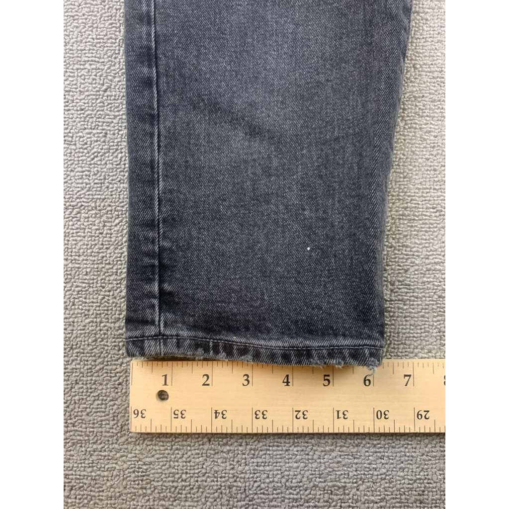 Madewell Jeans Mens W33 L34 Black Denim Washed Relaxed Tapper All Seasons