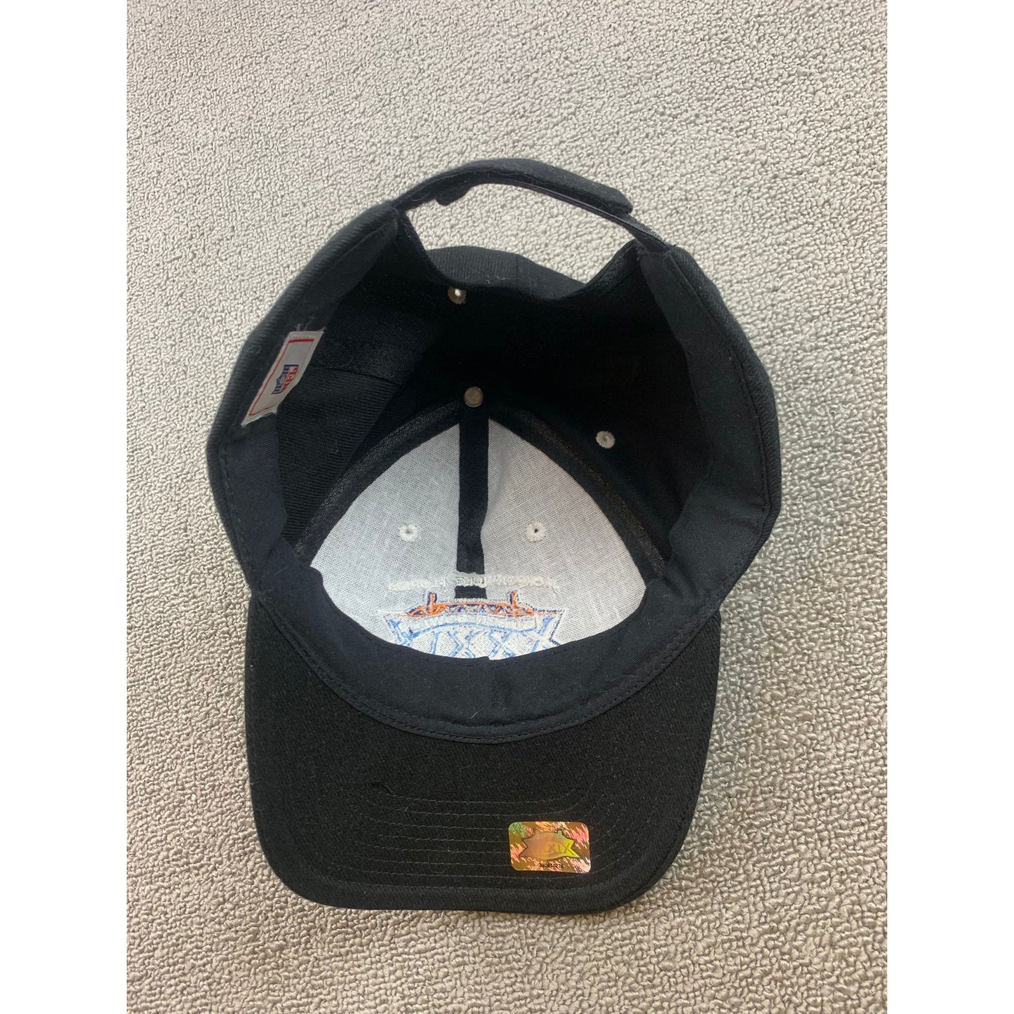 Vintage NFL Men Black Super Bowl XXXIX Patriots And Eagles Hat Super Bowl 2005