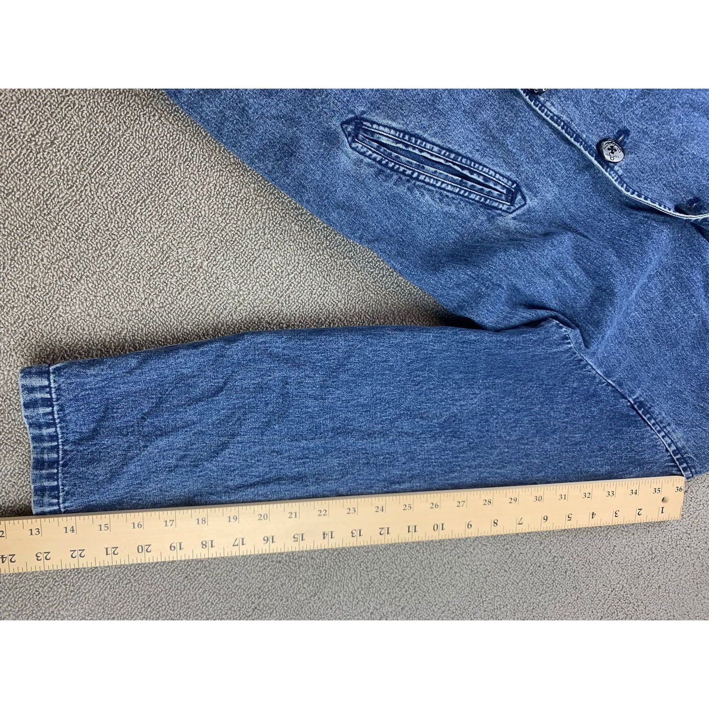 Vintage Lauren Jeans Co Ralph Women's Denim Peacoat Size Medium Made Hong Kong