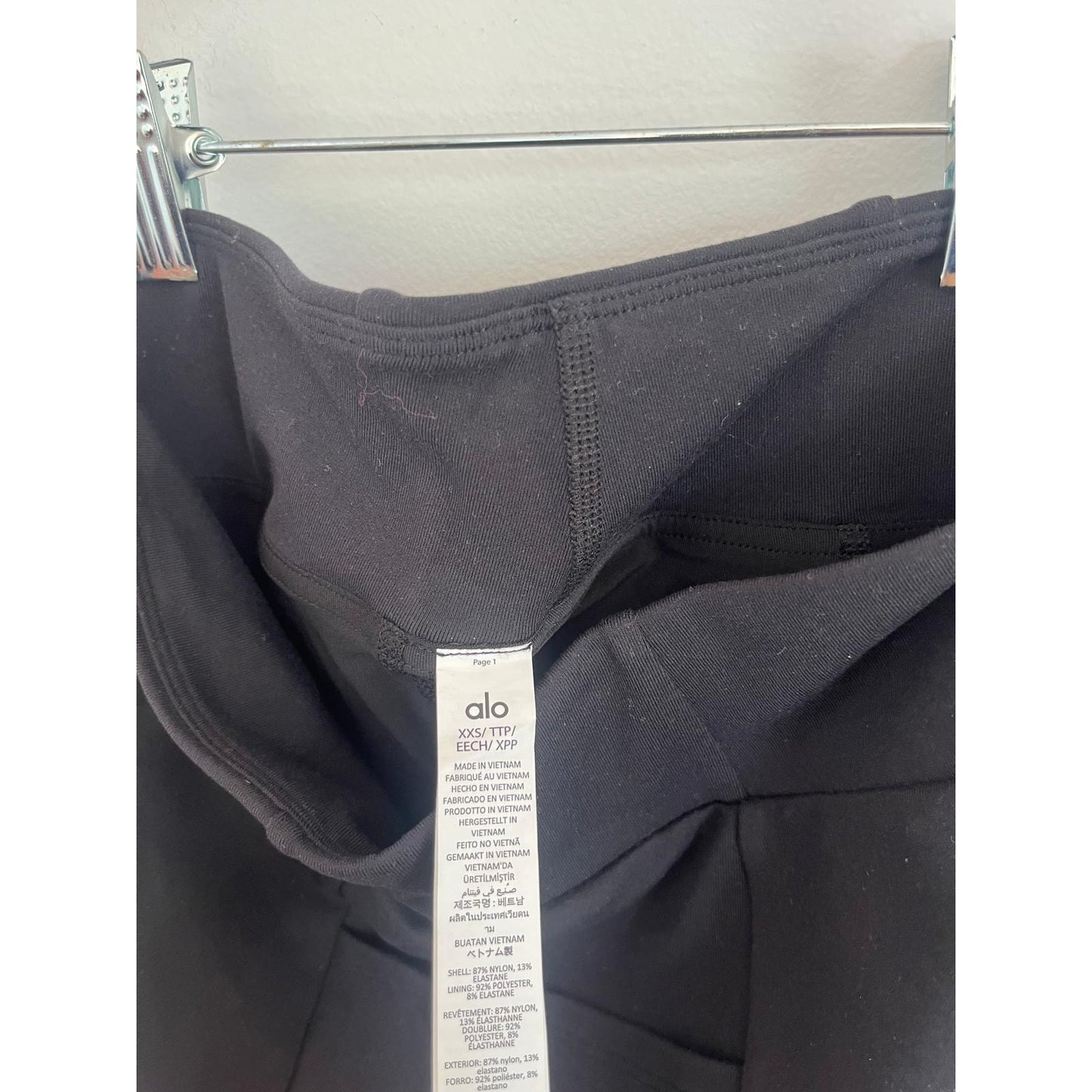 Alo Yoga Skirt Women XXS Black High Waist Pocket Stretch Mini